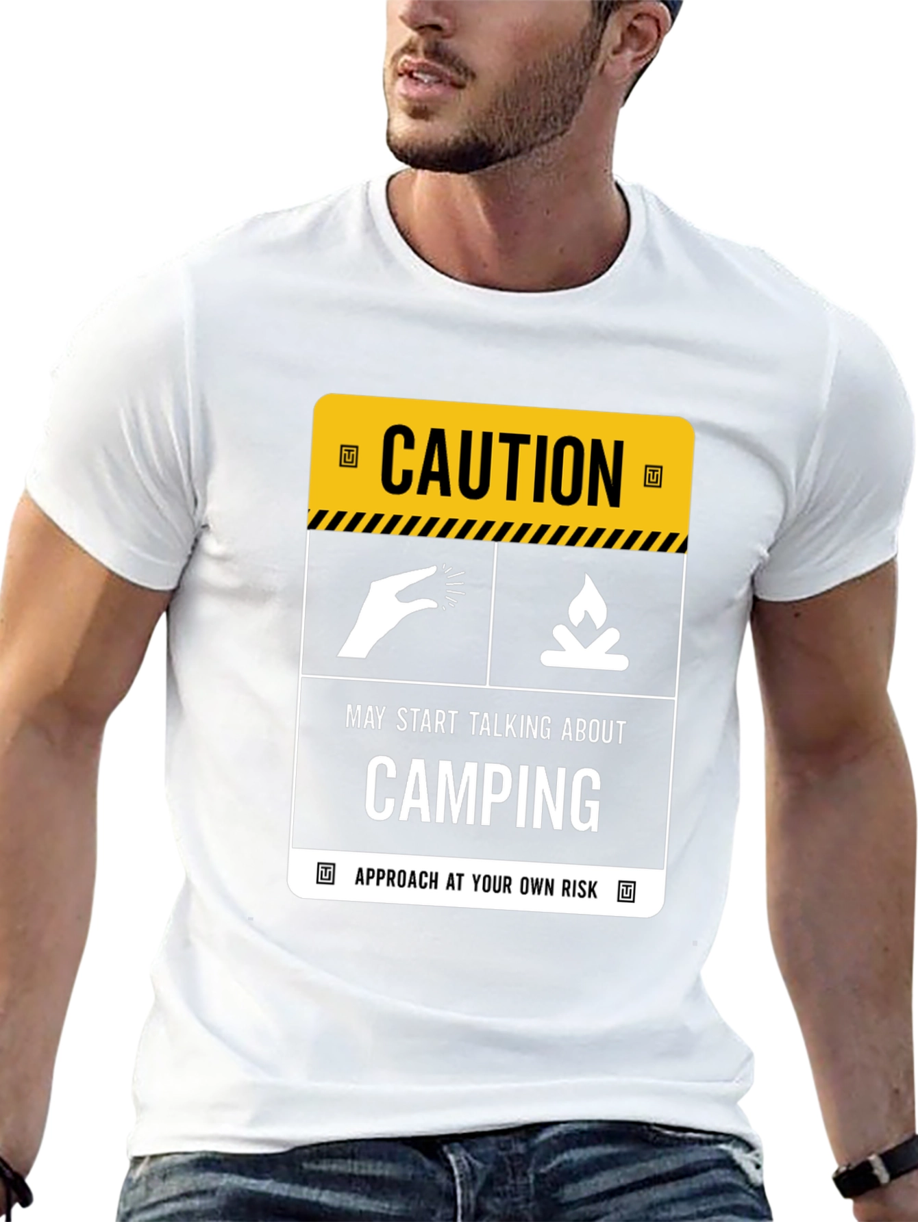 Caution Camping T-Shirt: Approach at Your Own Risk!