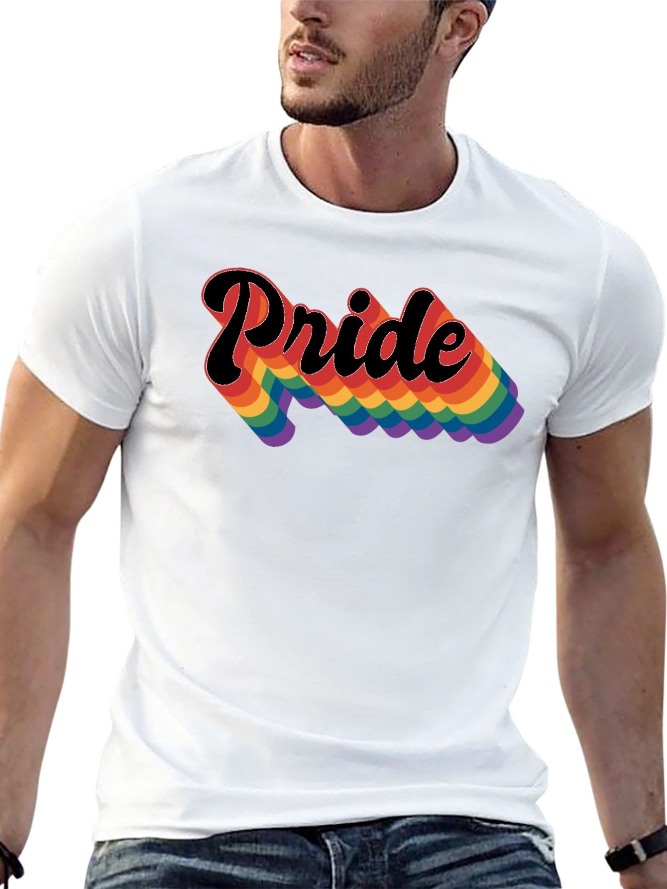 Pride Rainbow T-Shirt - Black LGBTQ Tee