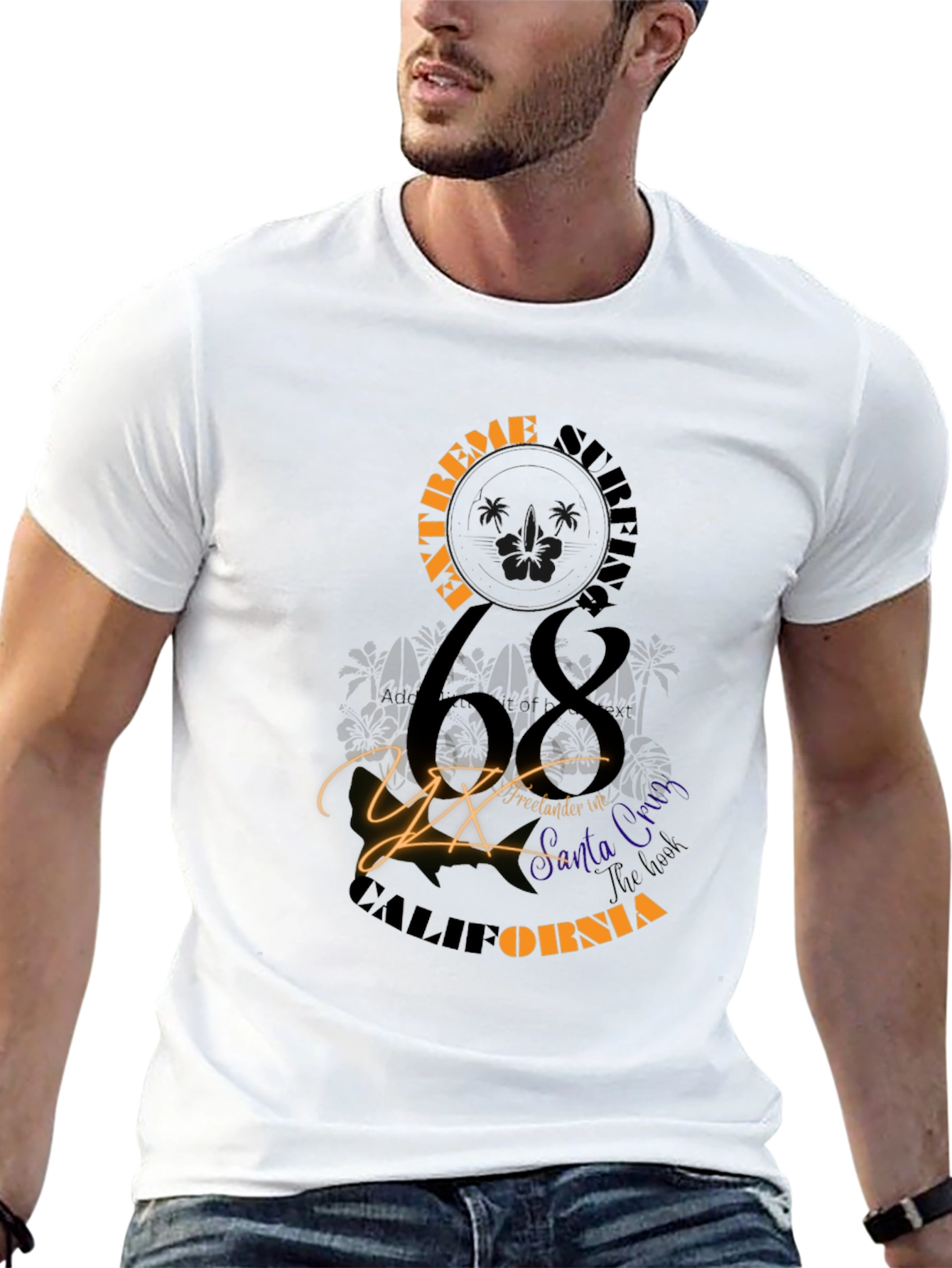 Extreme Surfing 68 California Graphic Tee