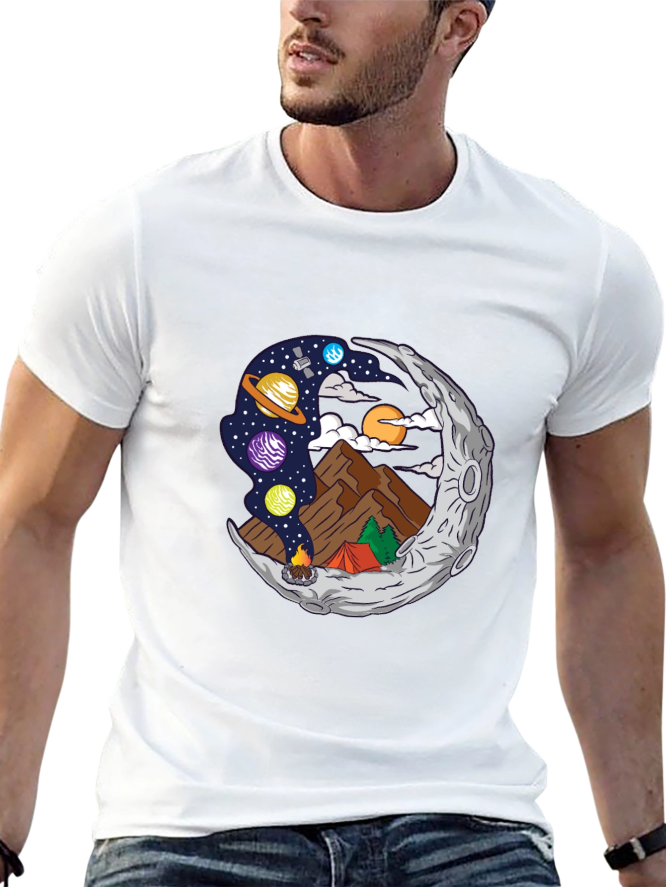 Cosmic Camping Black T-Shirt