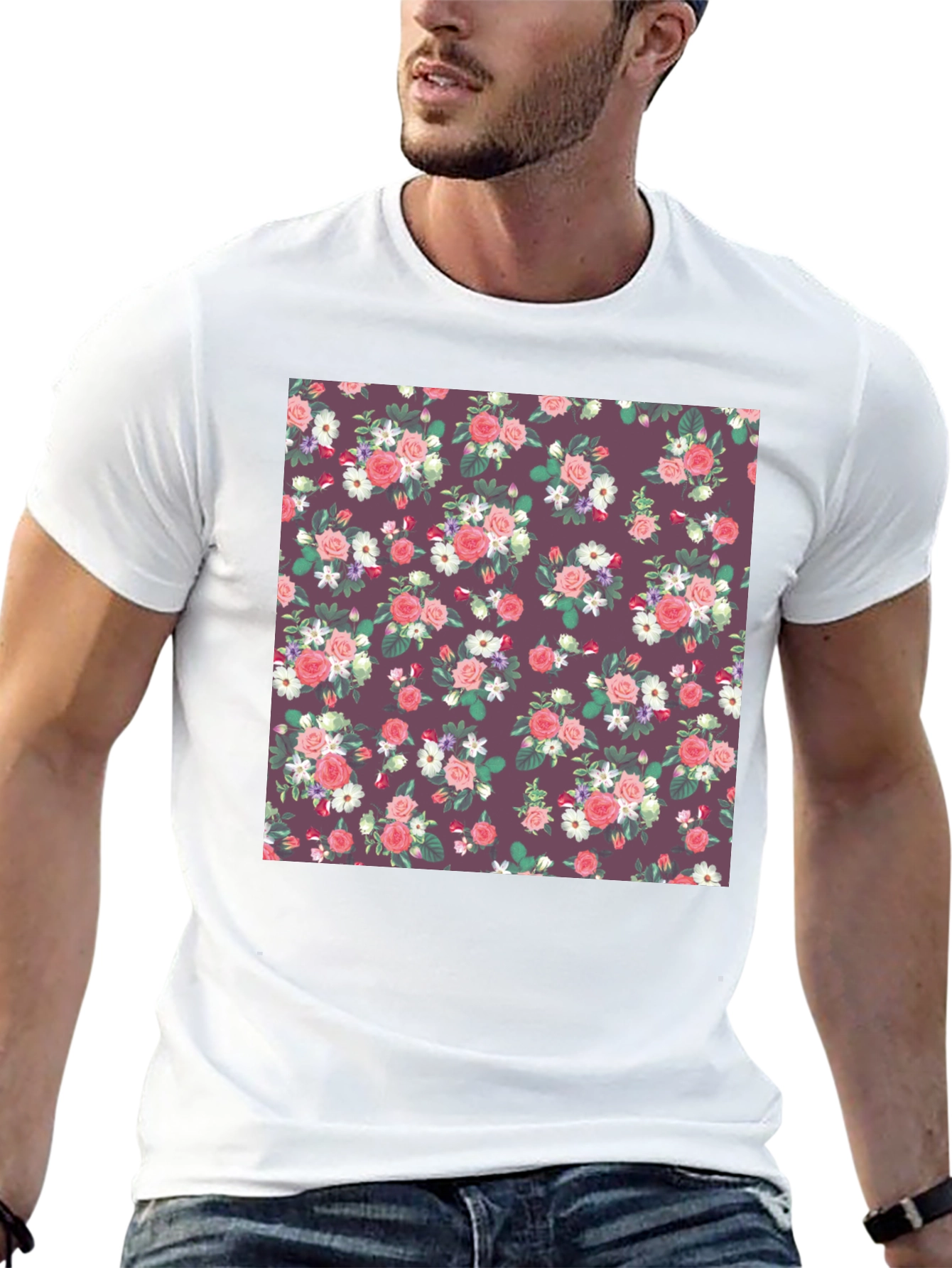 Floral Print T-Shirt - Stylish and Comfortable