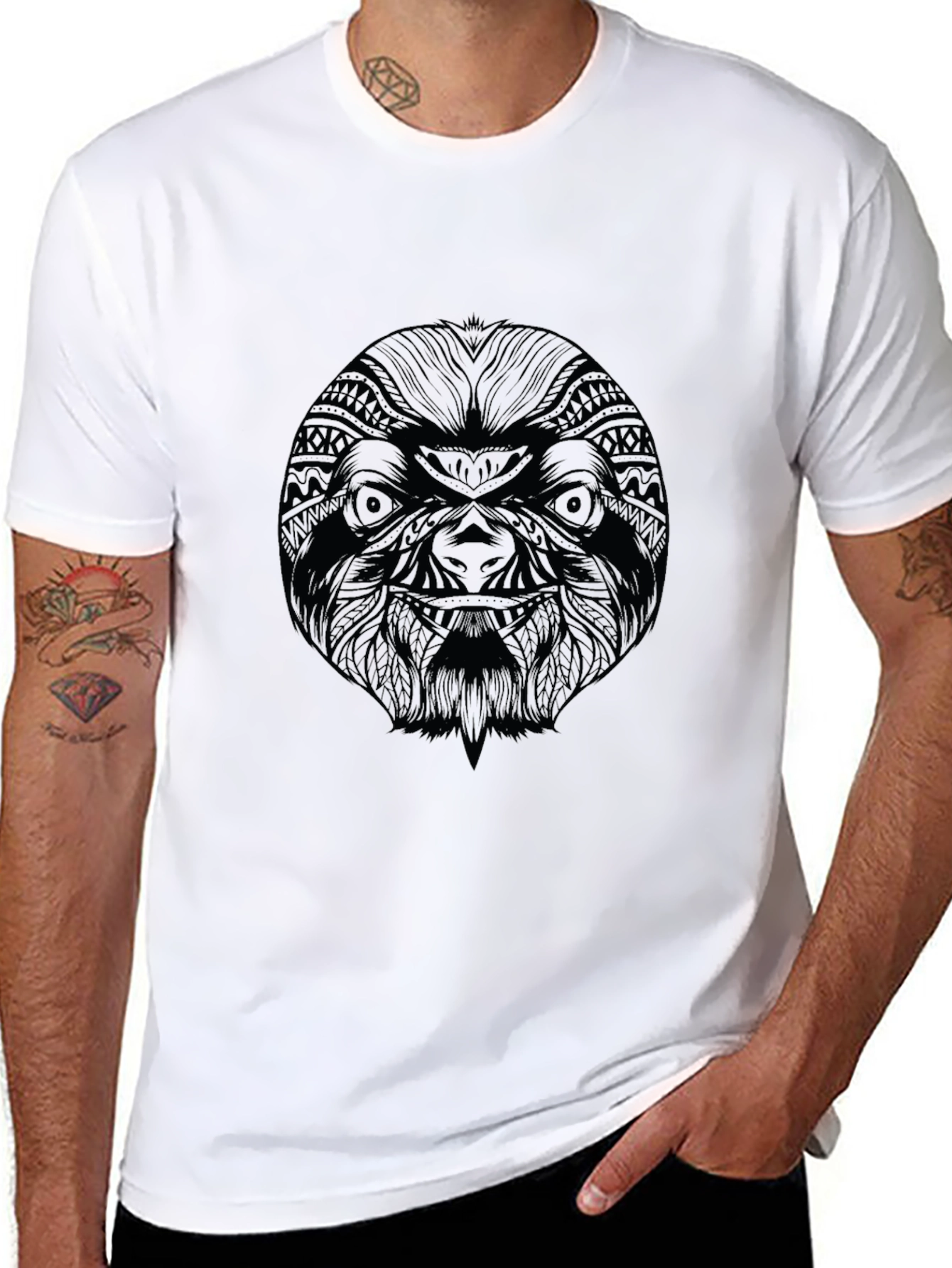 Black Sloth Graphic Tee - Unique Design