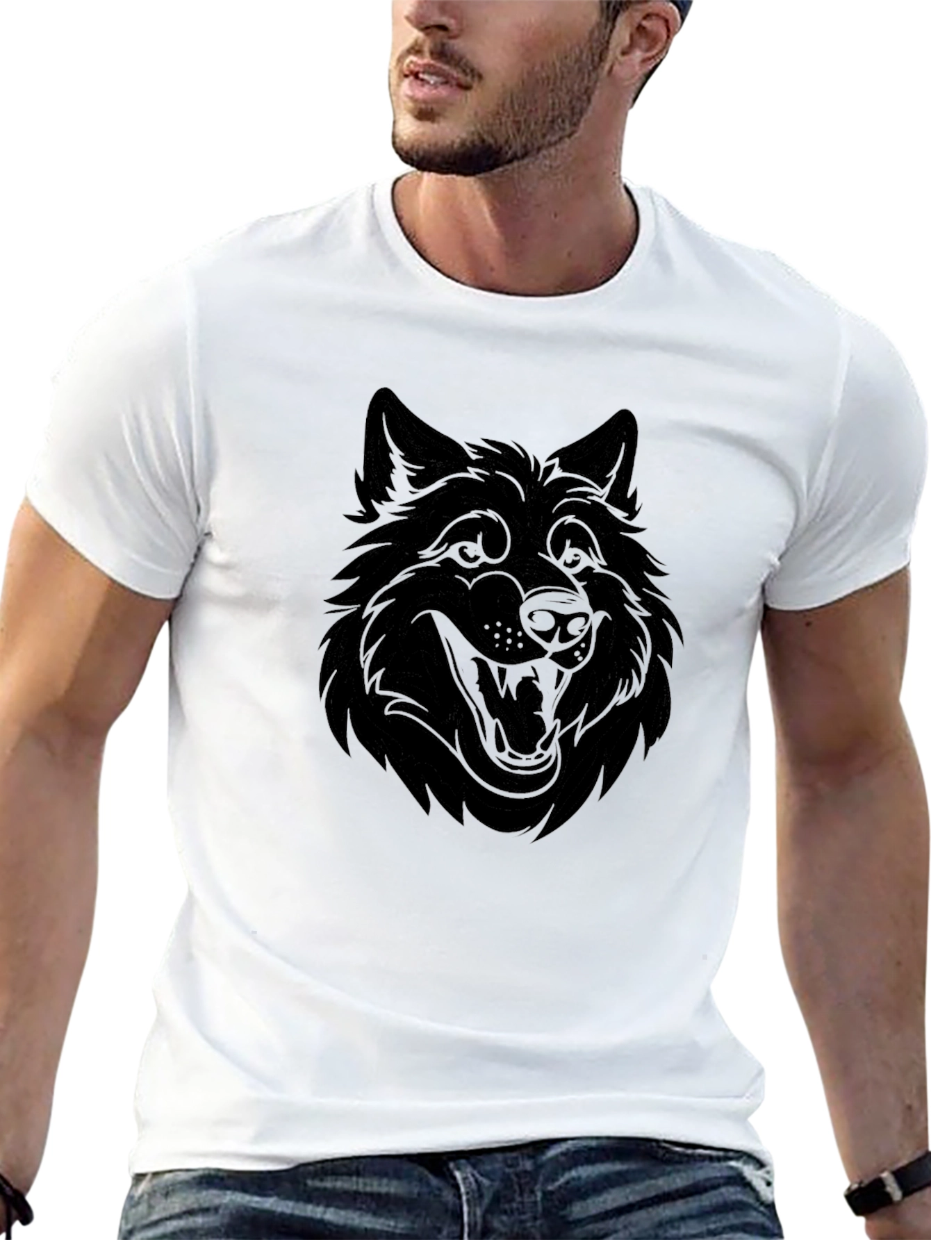 Wolf Graphic Black T-Shirt