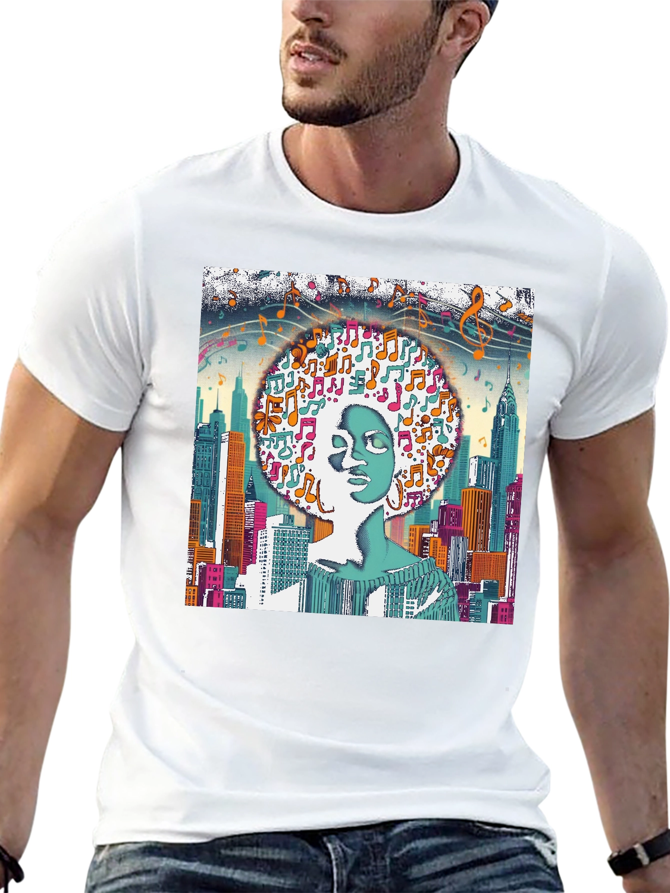City Music Afro Graphic Tee