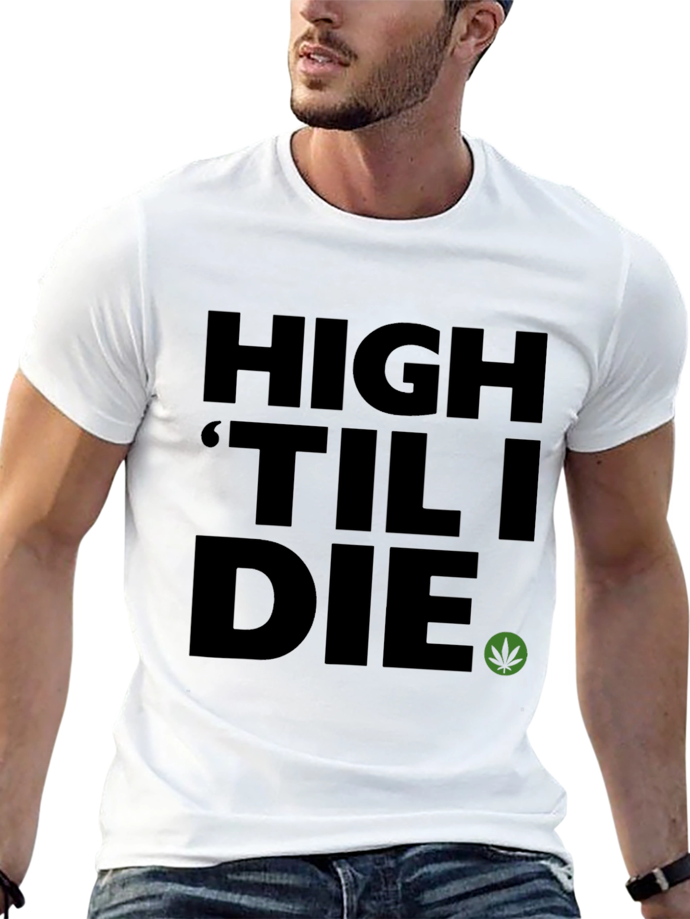 High Til I Die Graphic Tee - Black