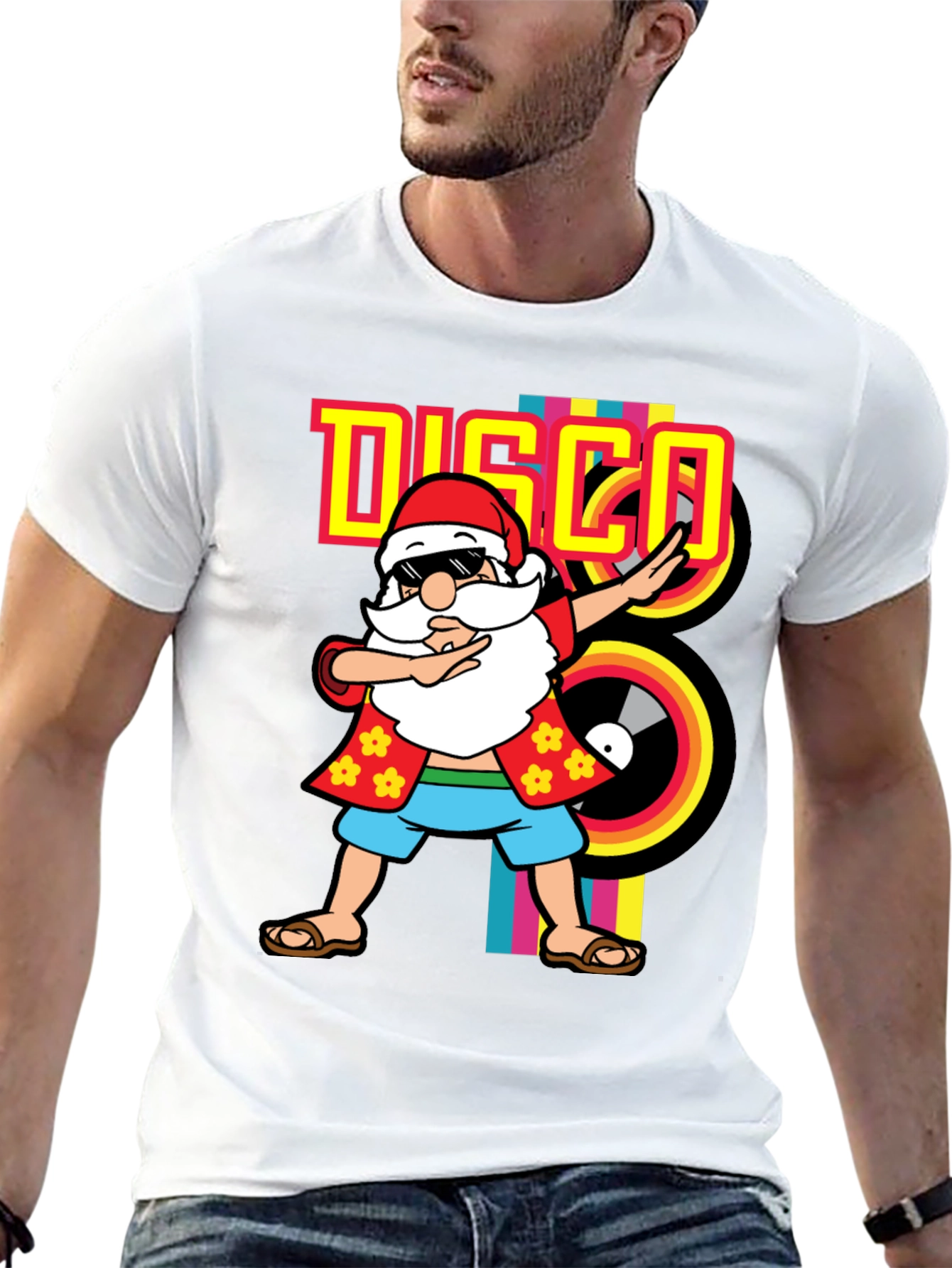 Disco Santa T-Shirt - Holiday Party Fun!