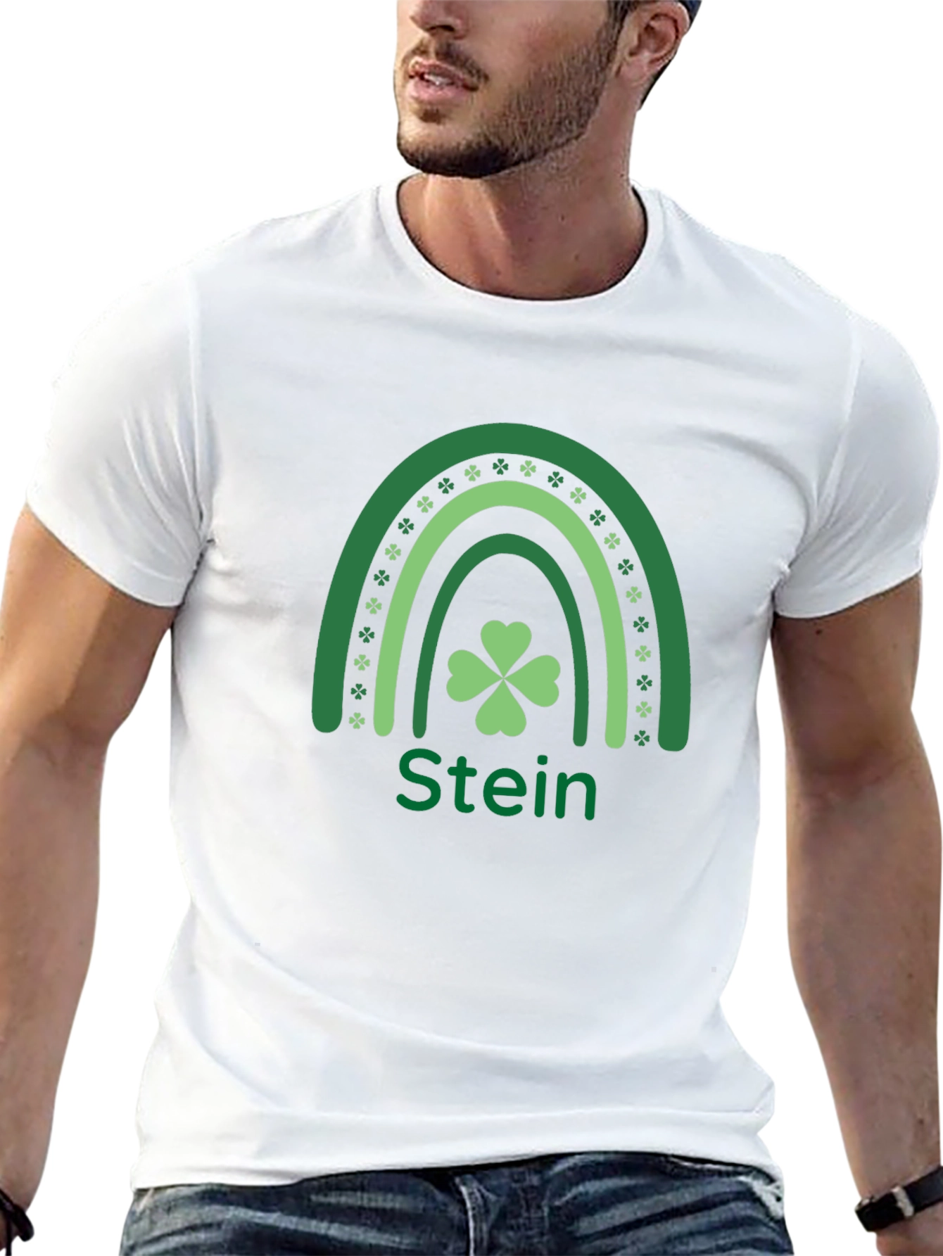 St. Patricks Day Stein Rainbow Clover T-Shirt