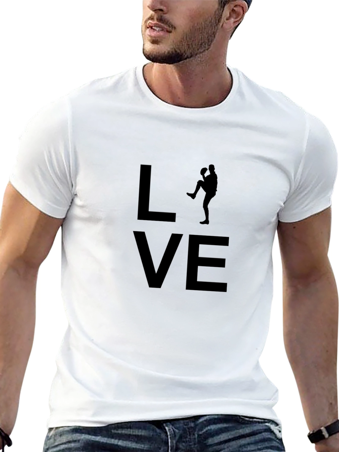 Love Baseball Tee - Pitcher Silhouette