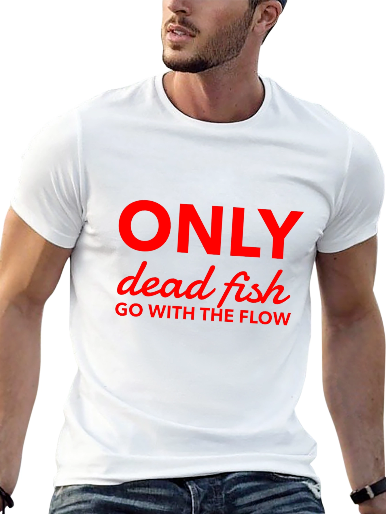 Dead Fish Flow T-Shirt - Funny Slogan Tee