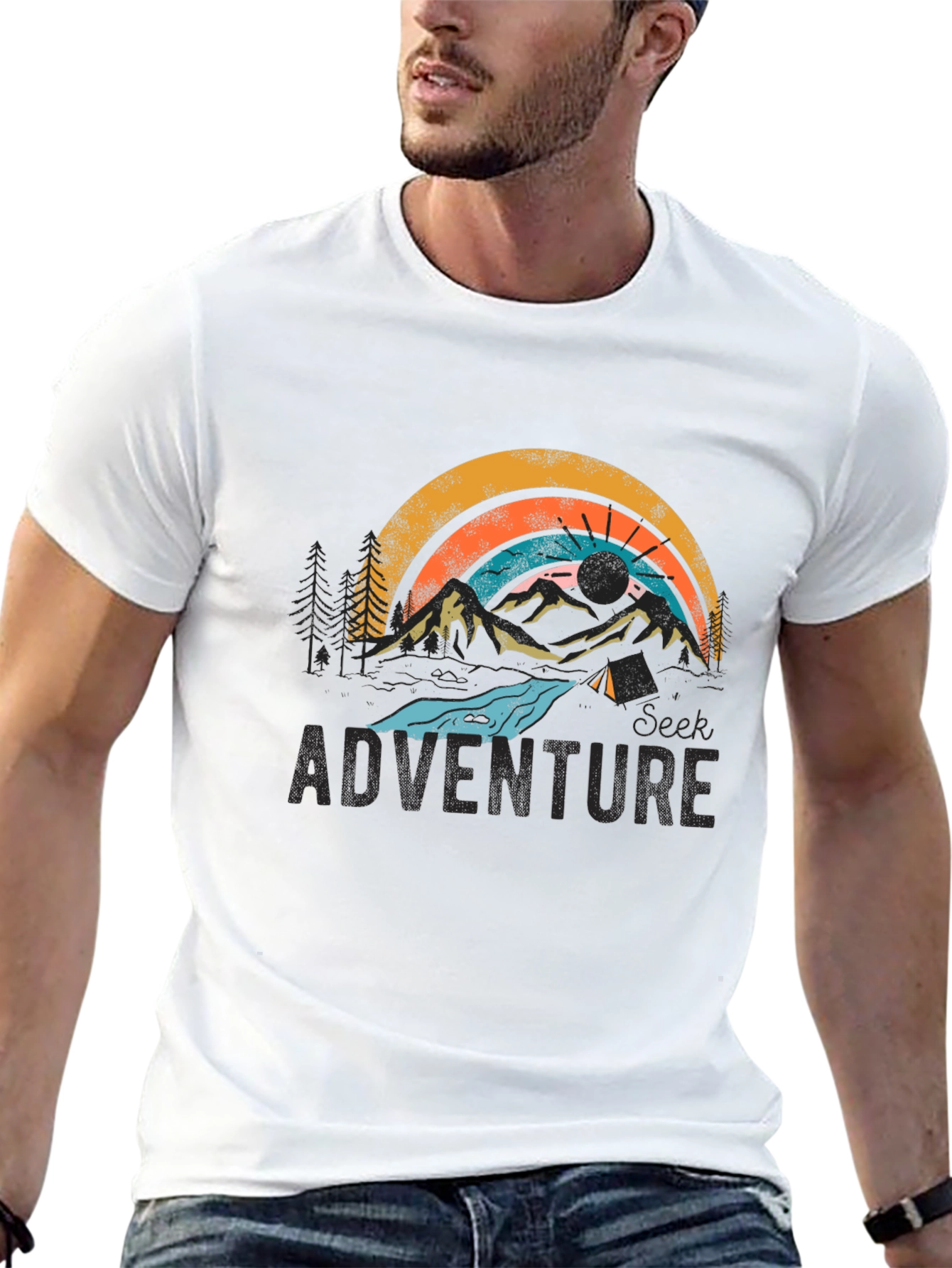 Seek Adventure Graphic Tee - Unisex Camping Shirt