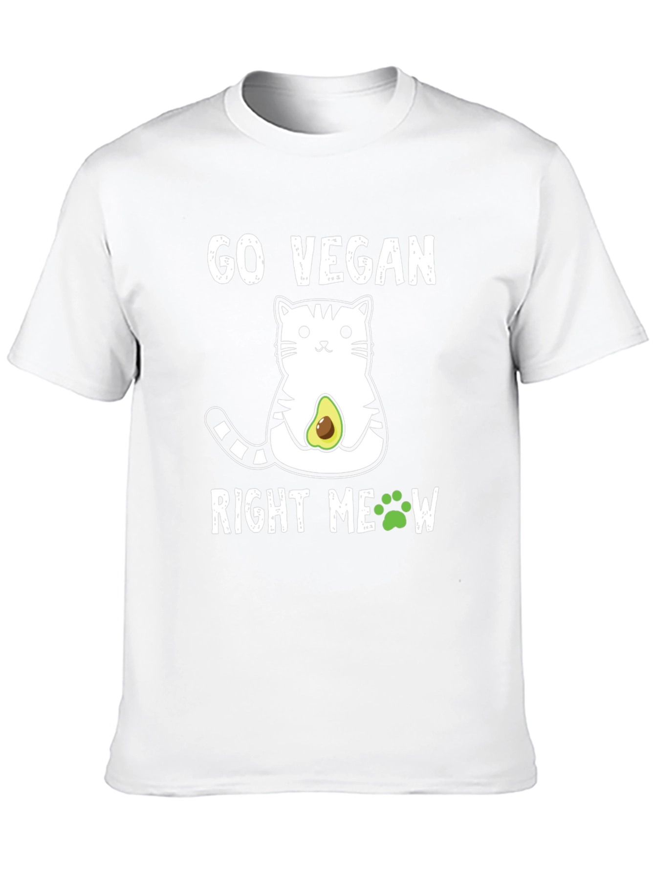 Go Vegan Right Meow Cat T-Shirt