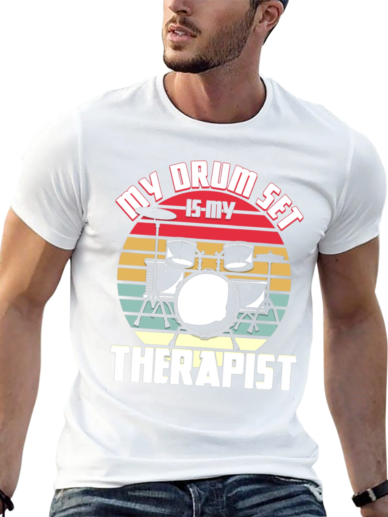 Drum Set Therapist Graphic Tee