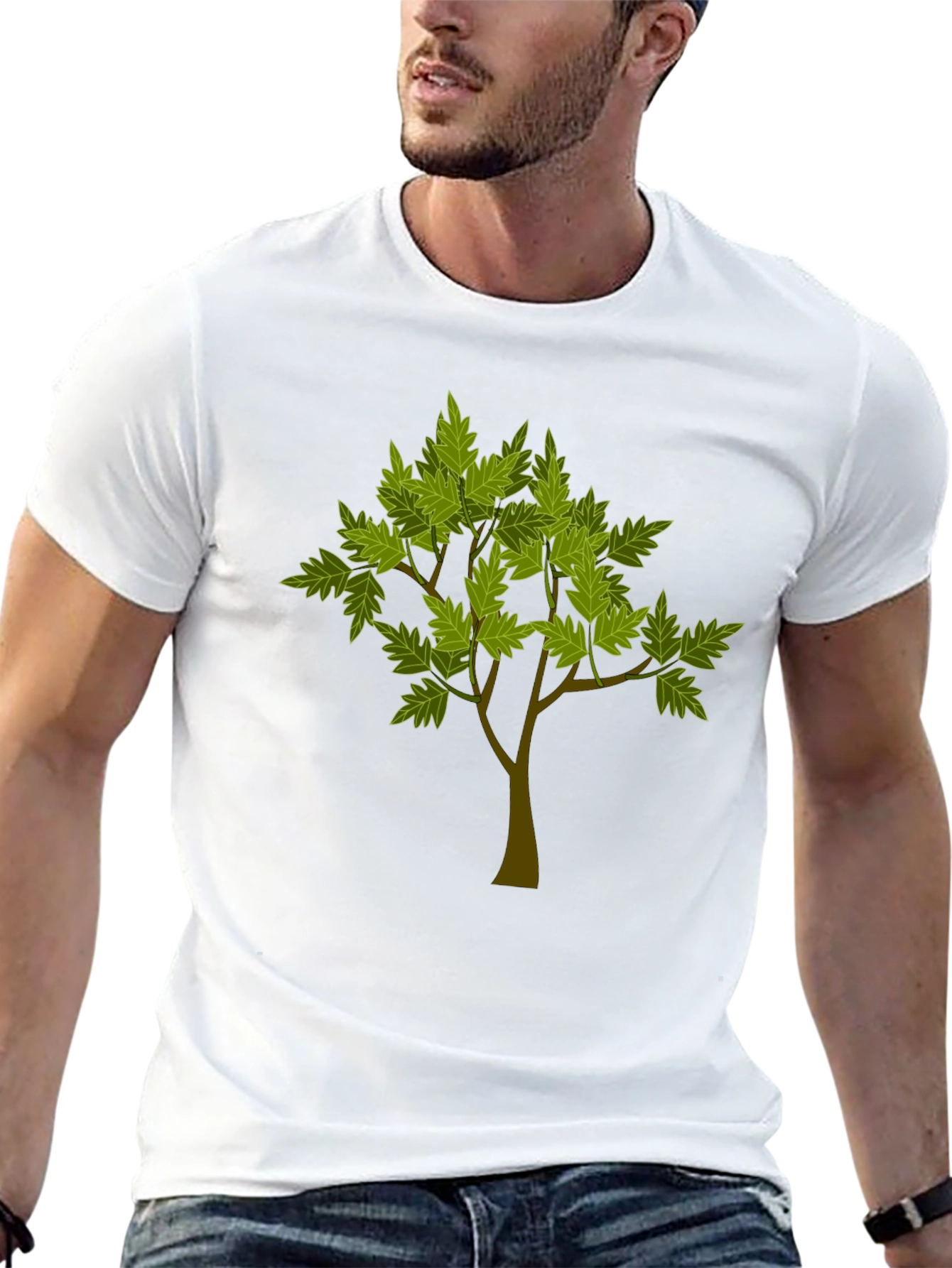 Nature Tree Graphic Tee - Black