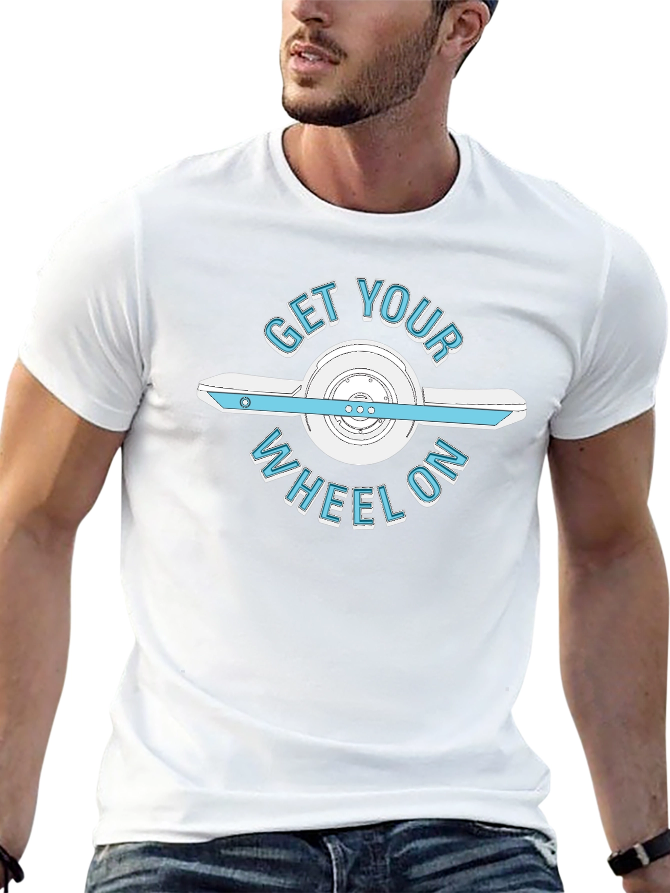 Get Your Wheel On Graphic Tee - Onewheel Design