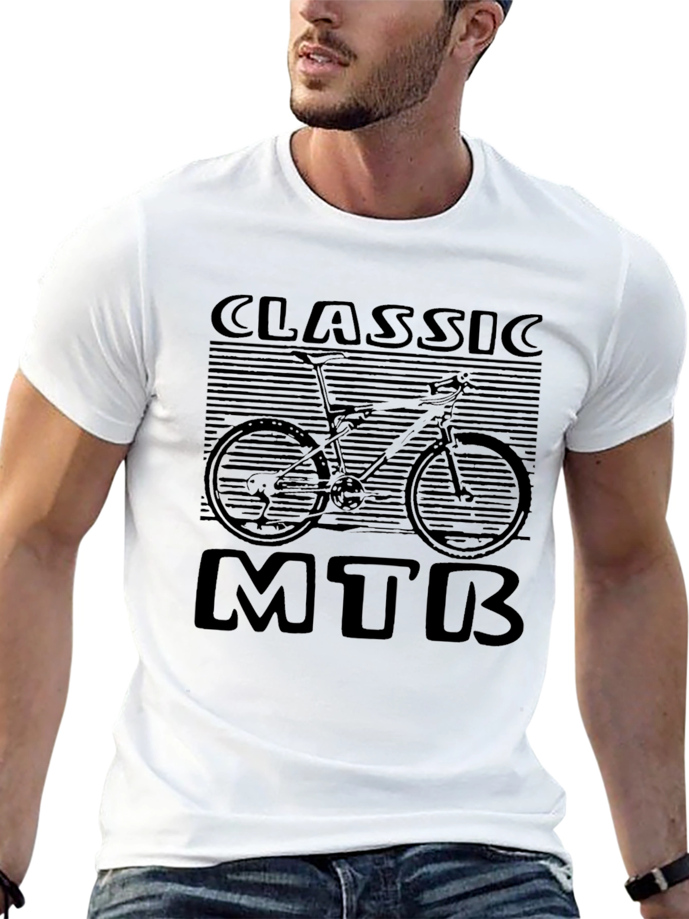 Classic MTB Graphic T-Shirt - Mountain Bike Design