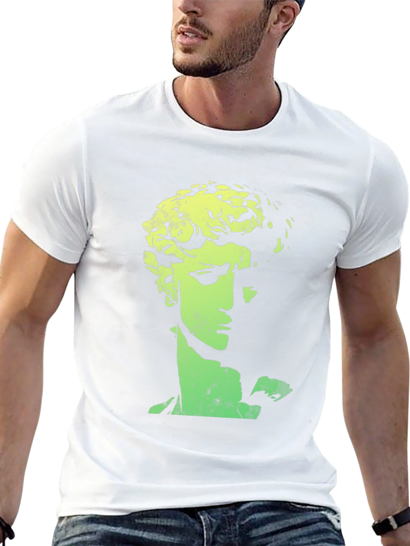 Statue Head Graphic Tee - Black Unisex T-Shirt