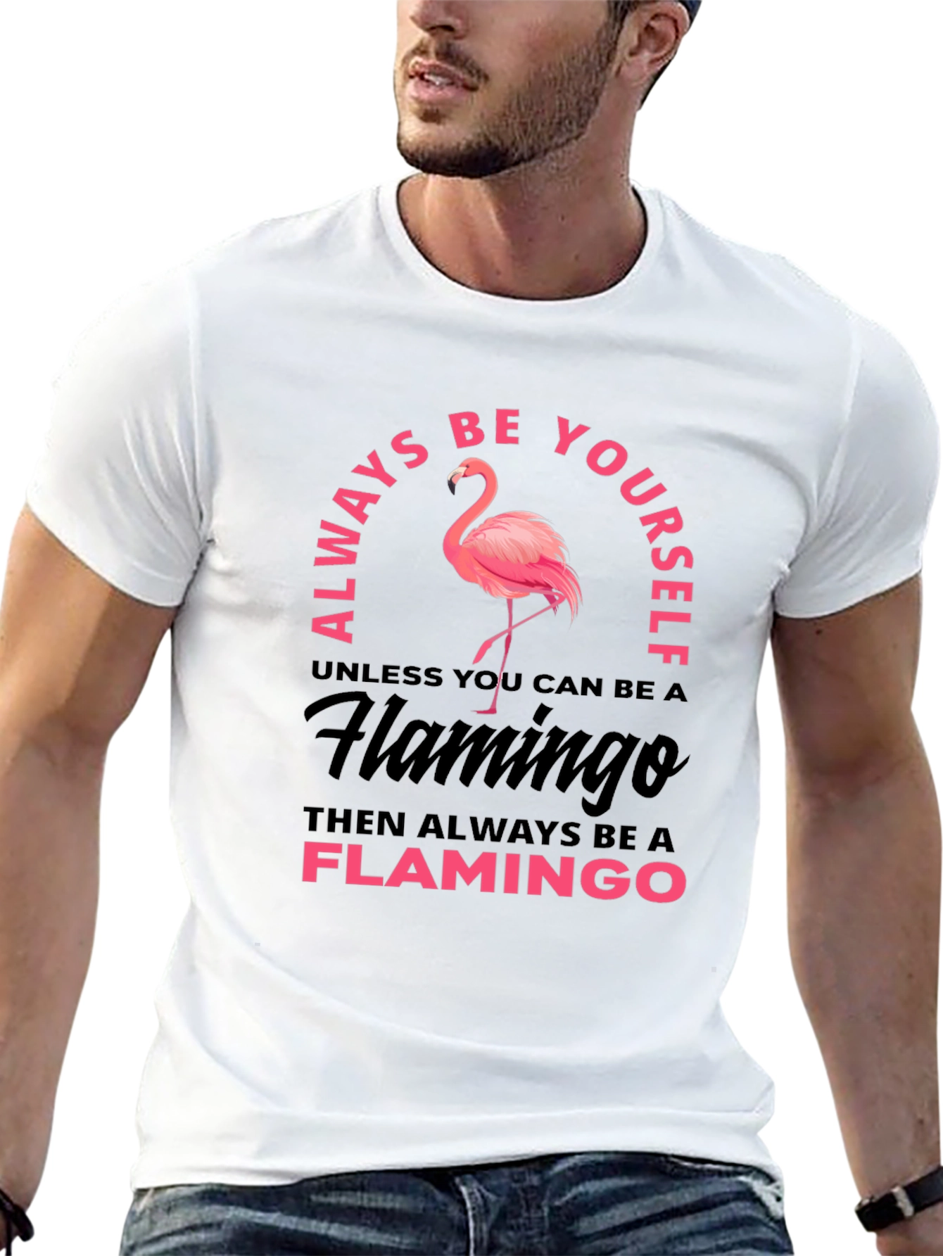 Always Be Yourself Flamingo Graphic T-Shirt