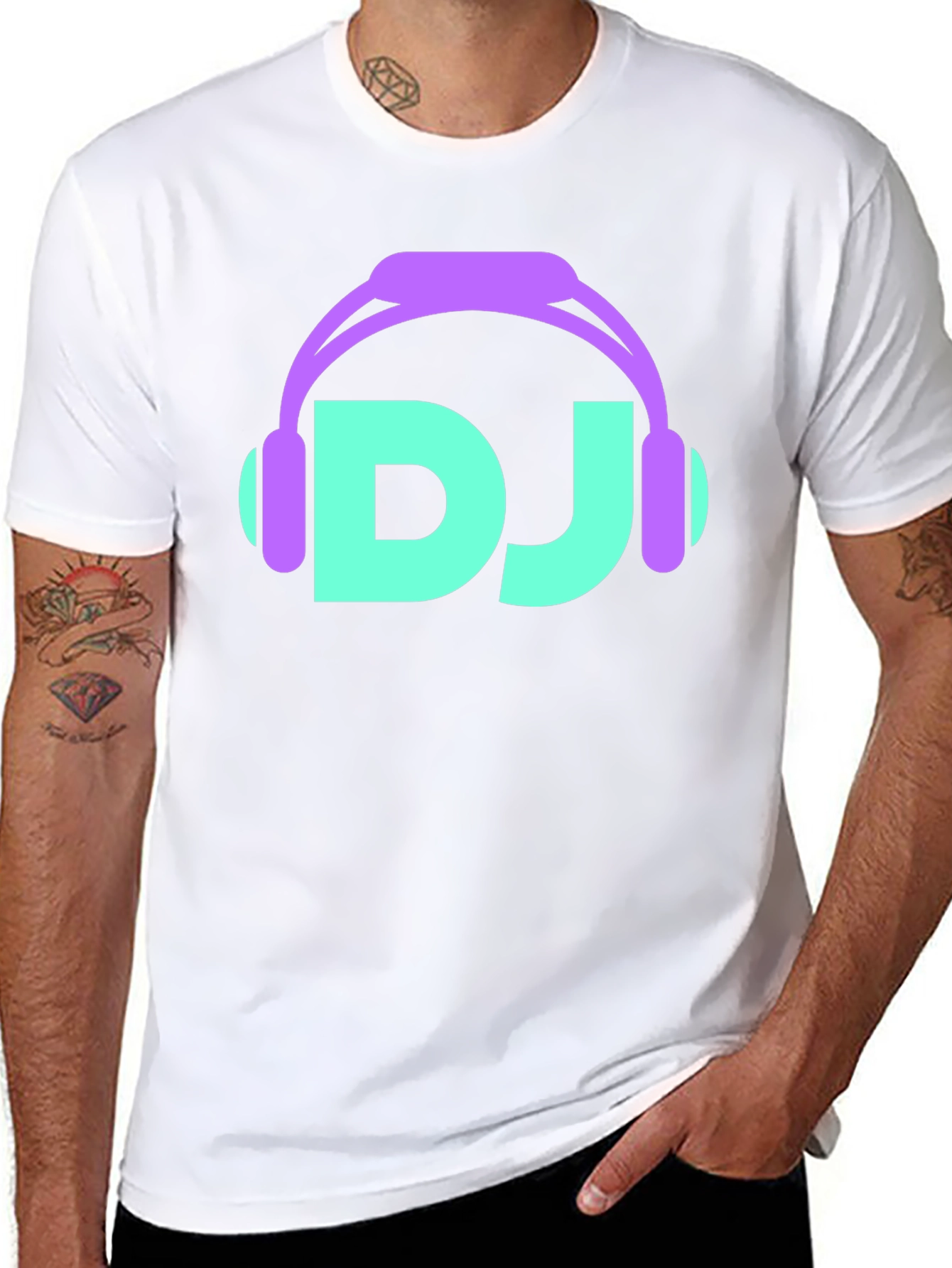 DJ Headphones Graphic T-Shirt - Black