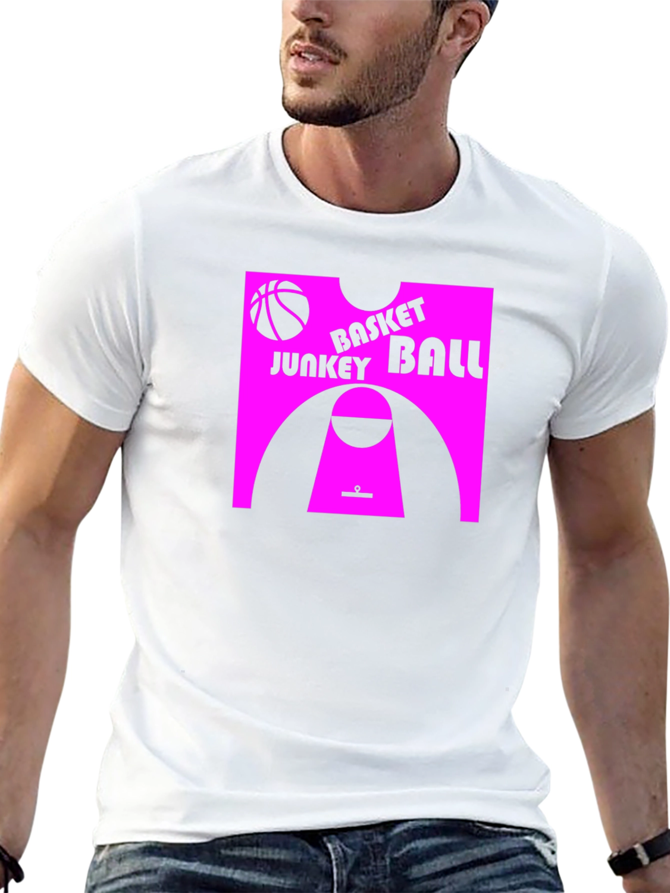 Basket Junkey Ball Graphic Tee - Black