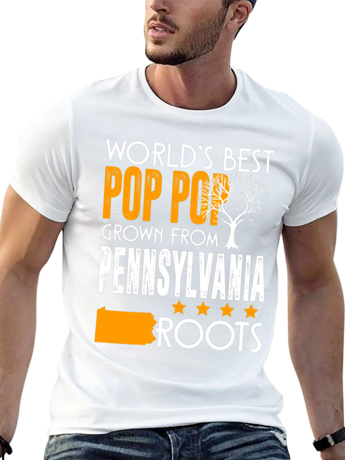 Worlds Best Pop Pop Pennsylvania Roots T-Shirt