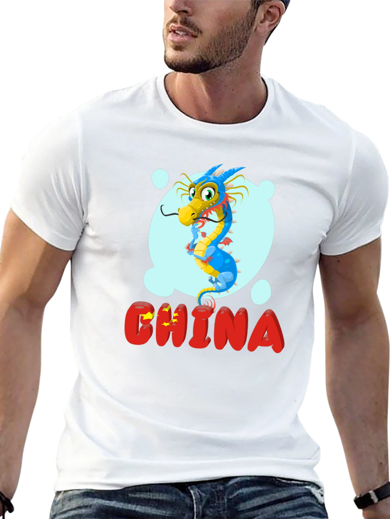 China Dragon Graphic Tee - Unisex Black T-Shirt