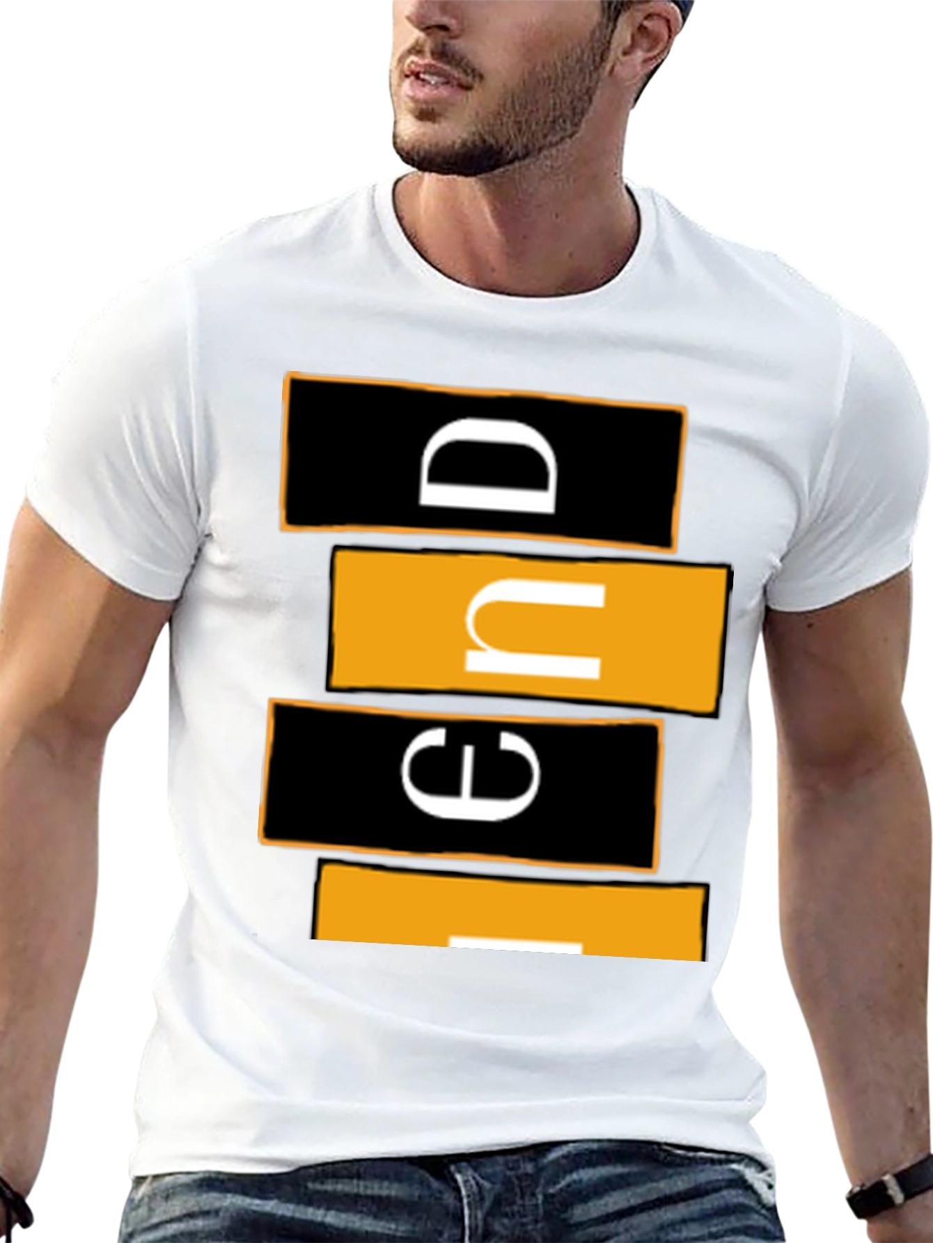 Modern Graphic Tee - Abstract Lettering