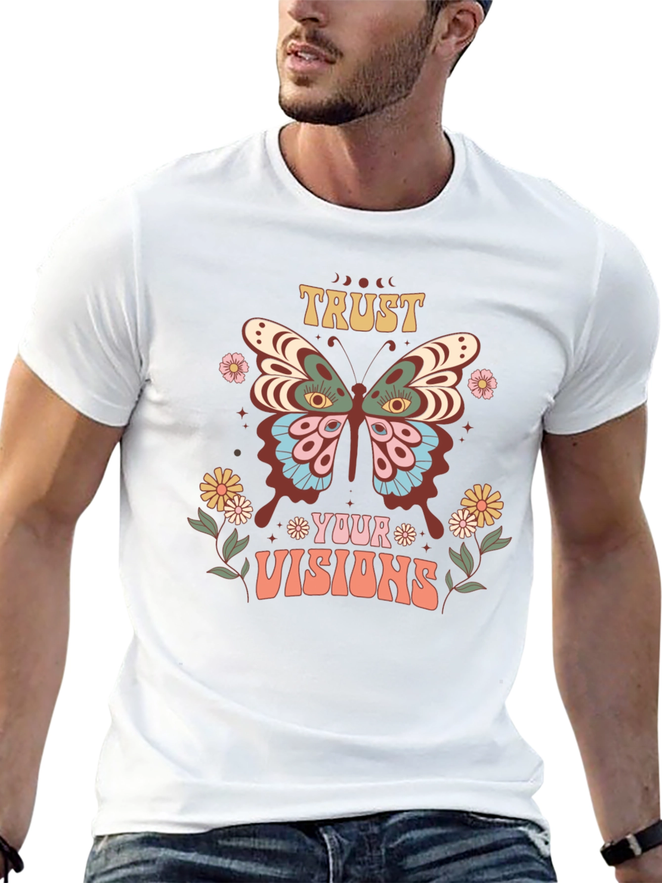 Trust Your Visions T-Shirt Butterfly Graphic Tee
