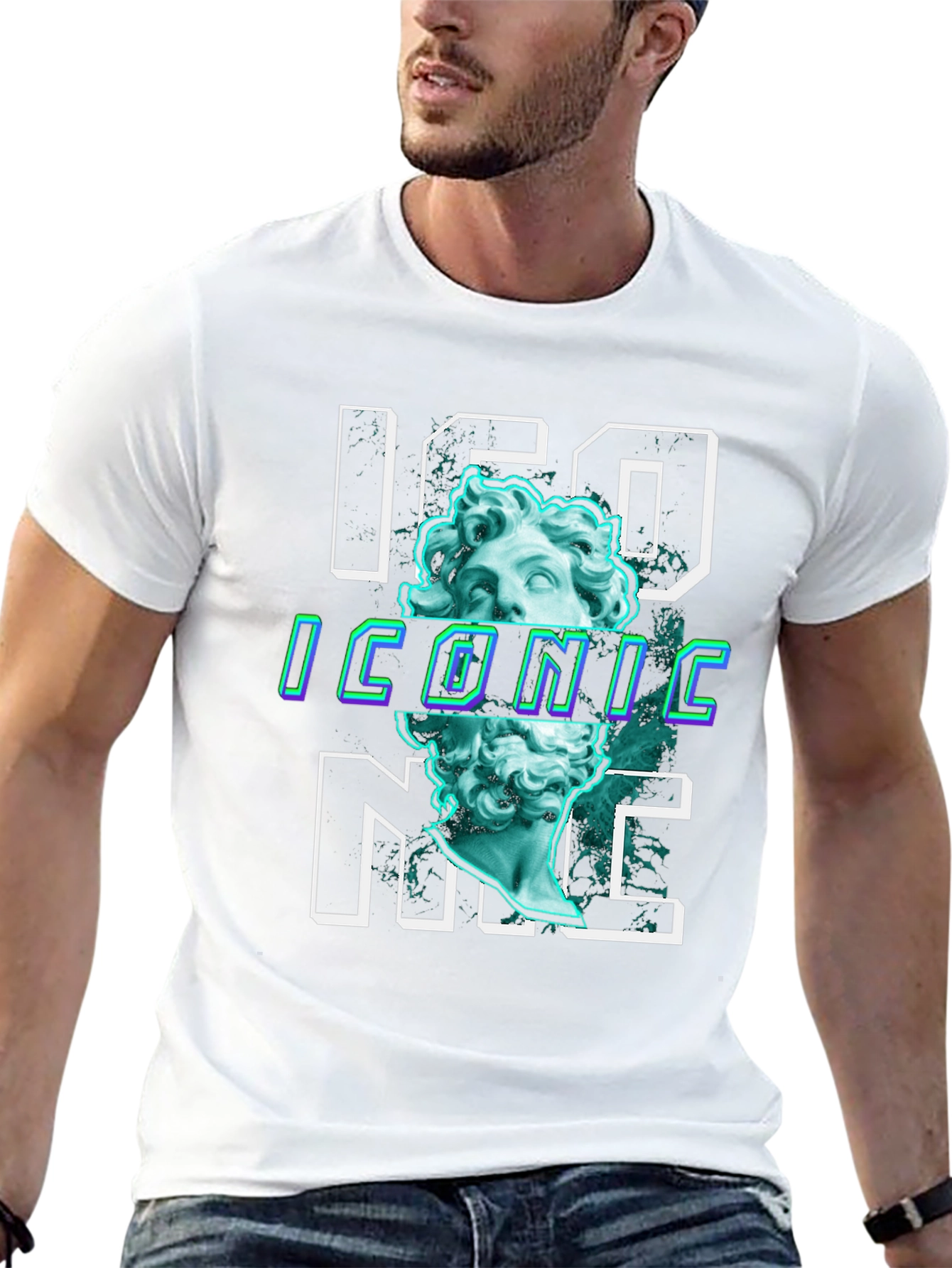 Iconic Graphic Print Tee - Trendy Black T-Shirt