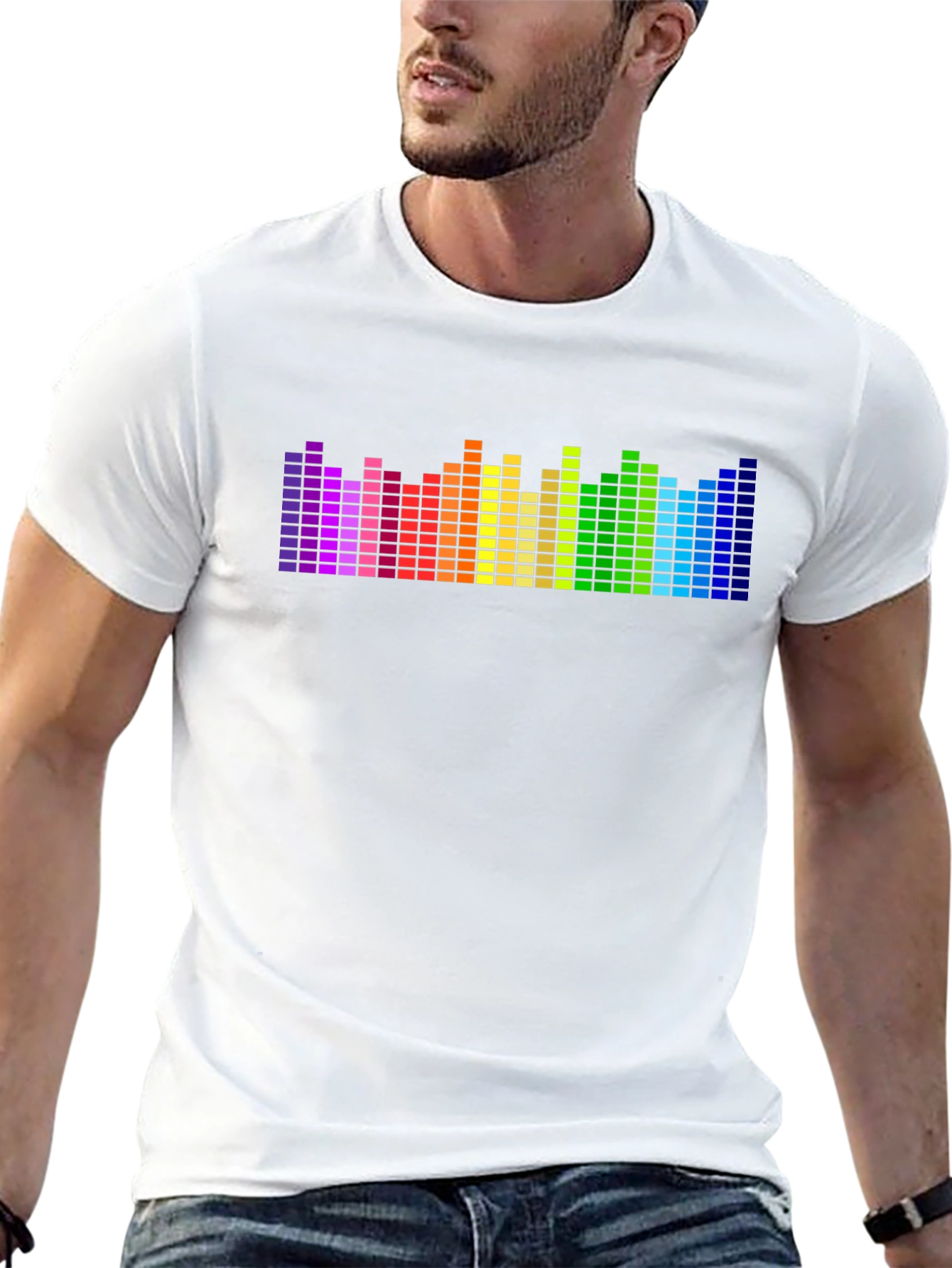 Rainbow Equalizer Graphic Tee