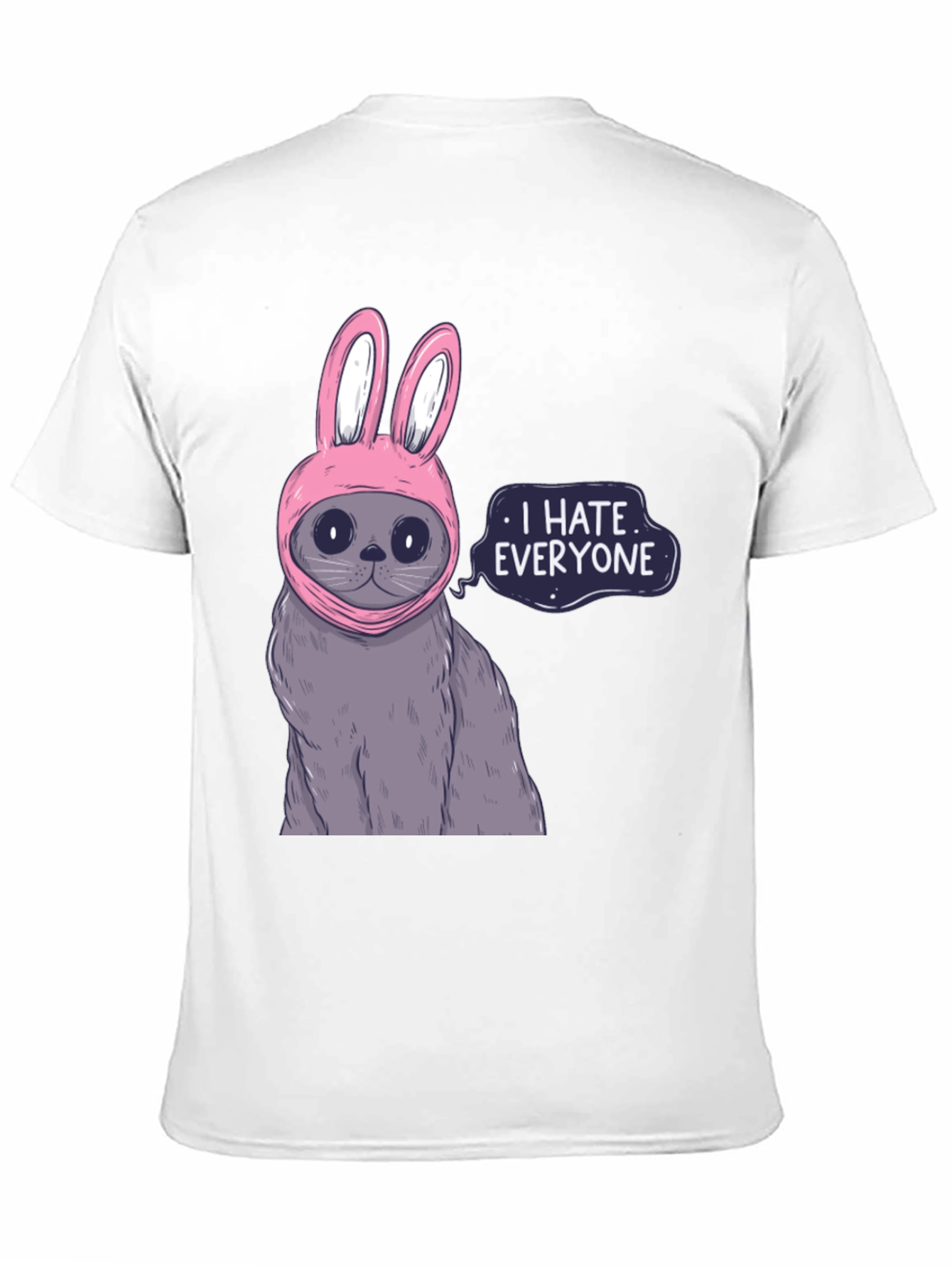 I Hate Everyone Cat T-Shirt - Funny Bunny