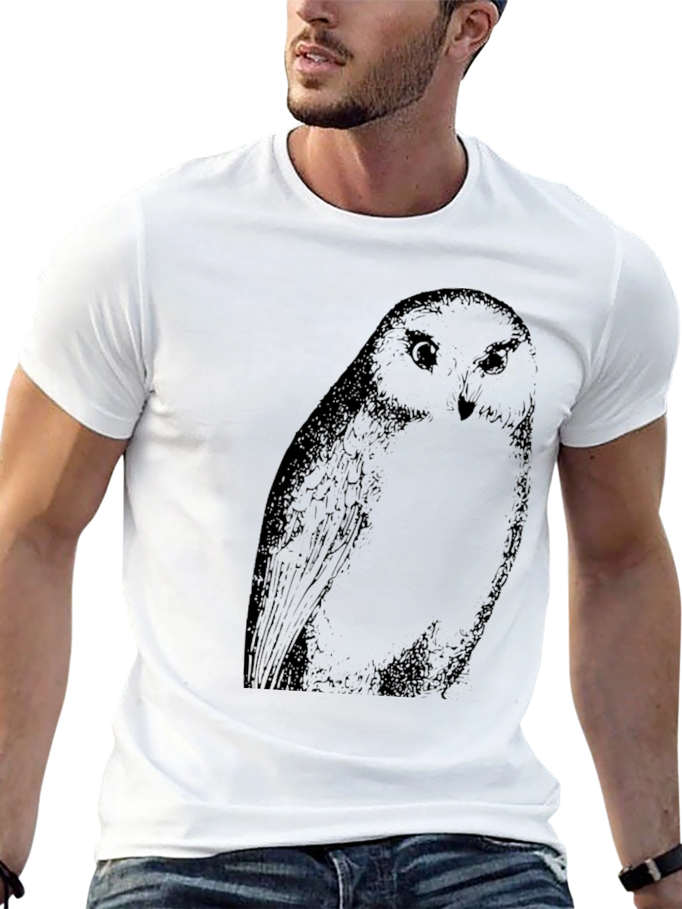Owl Graphic Black T-Shirt