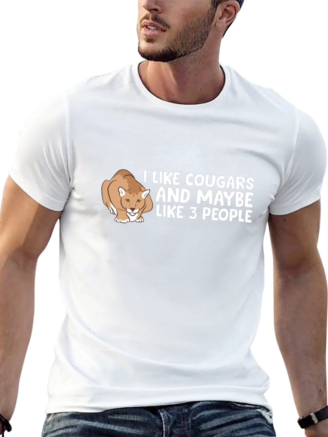 I Like Cougars Funny Graphic T-Shirt