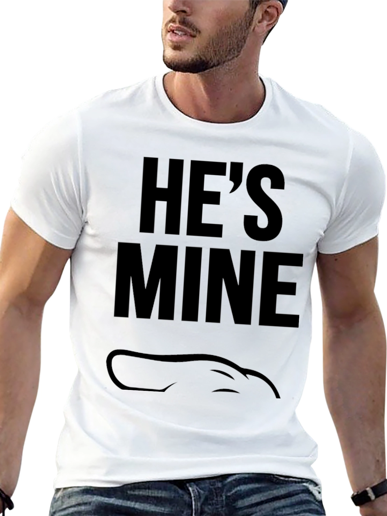 Hes Mine T-Shirt - Novelty Couple Tee