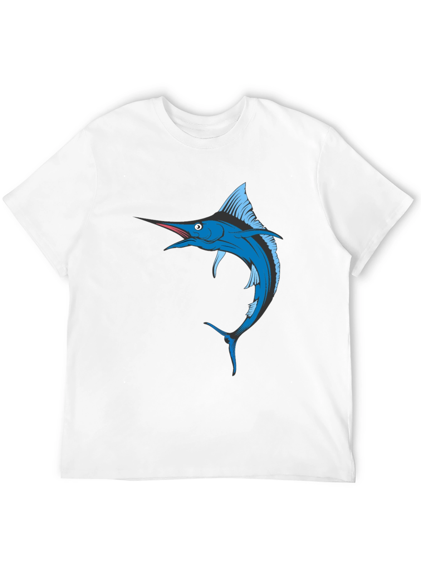 Marlin Graphic Tee - Black Cotton T-Shirt