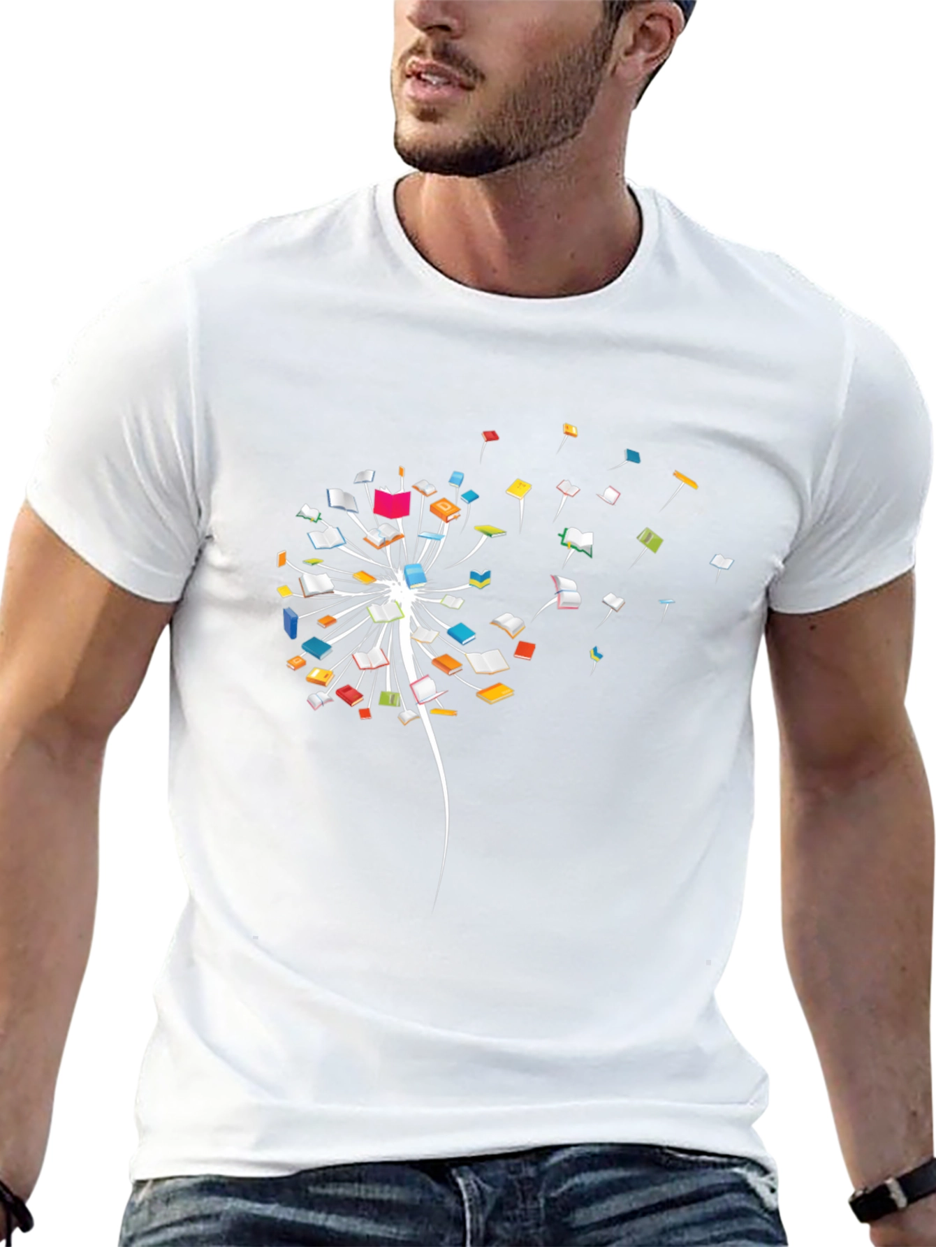 Dandelion Book T-Shirt - Black Cotton Tee