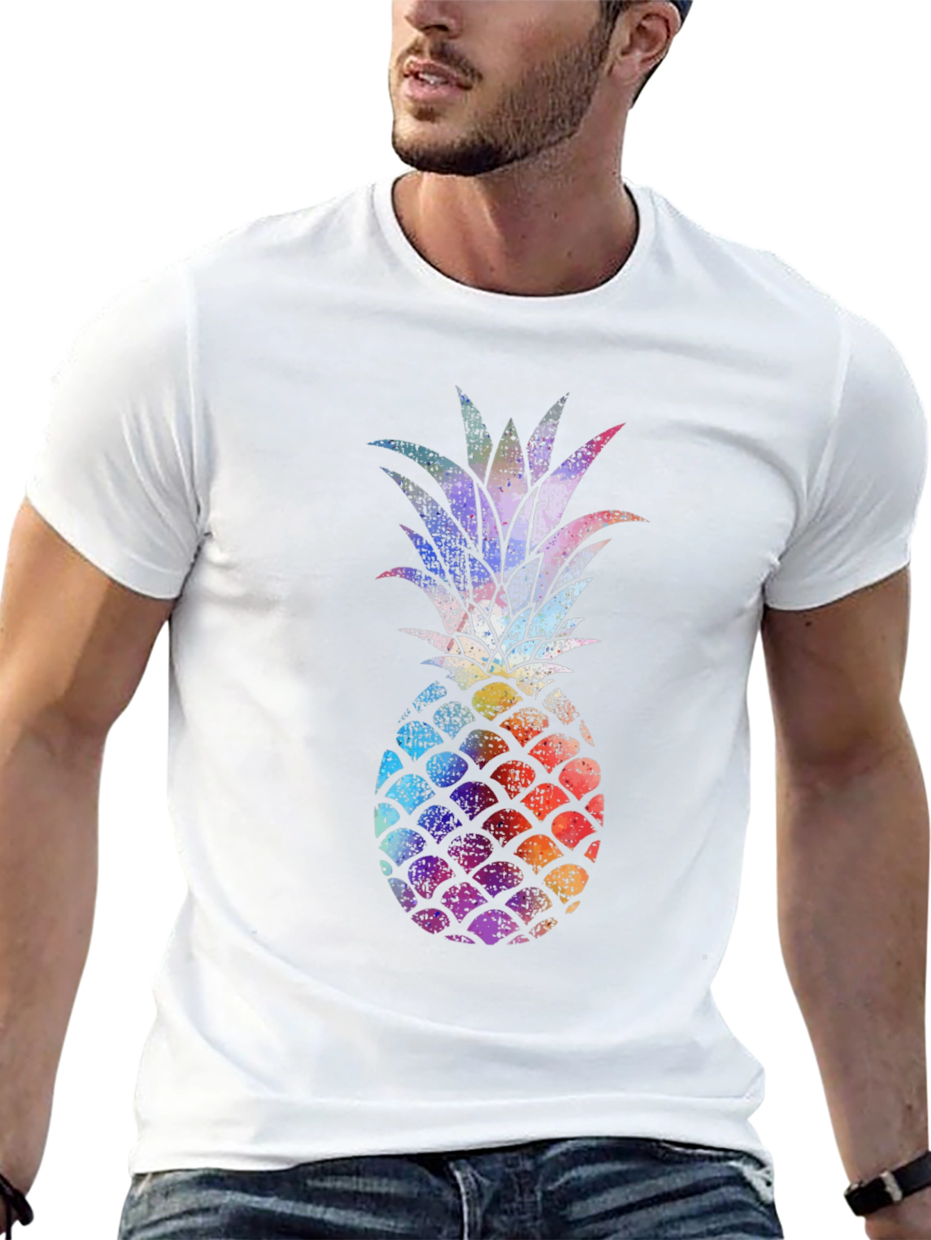 Colorful Pineapple Graphic T-Shirt