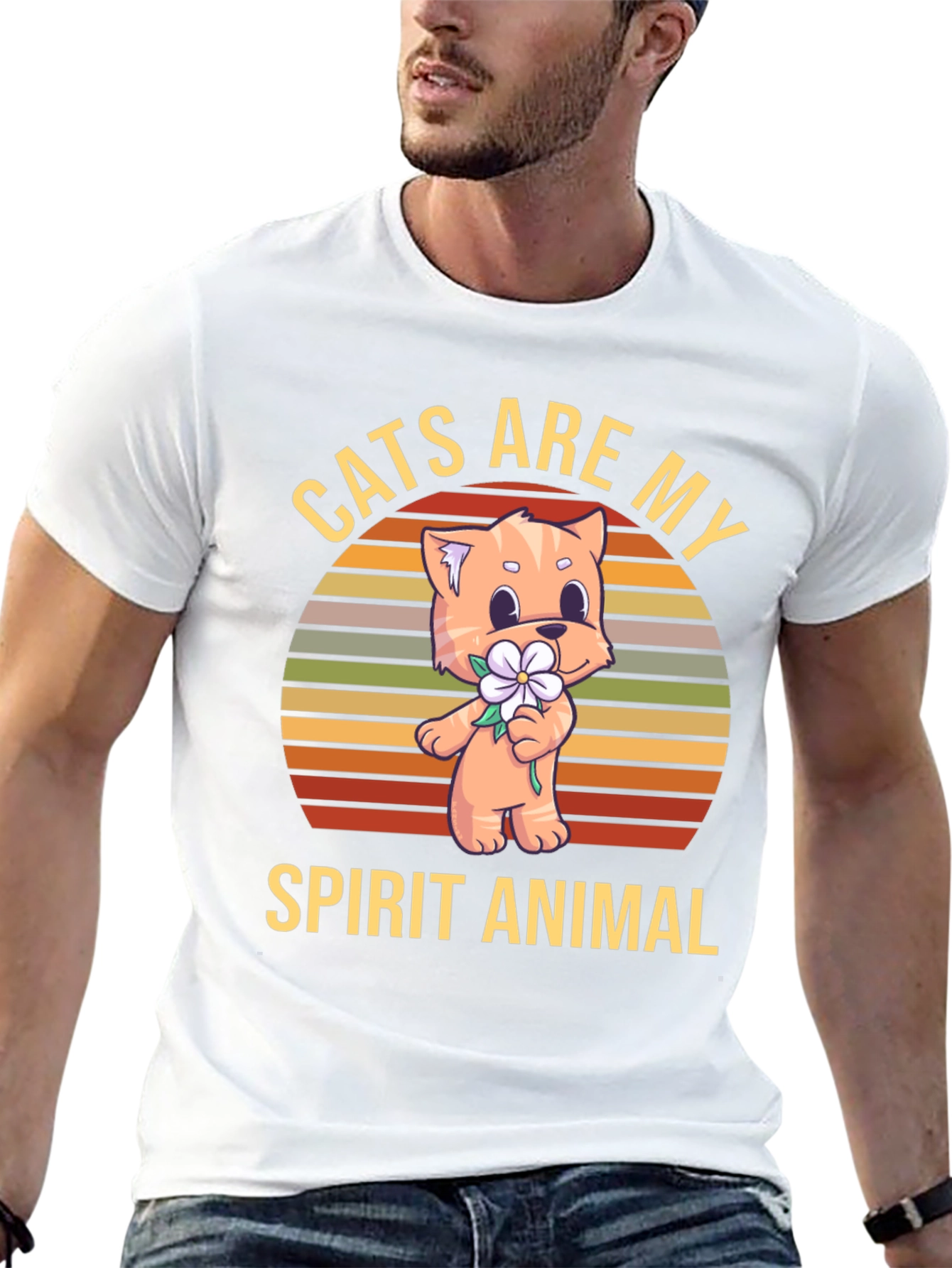 Cats Are My Spirit Animal Graphic Tee