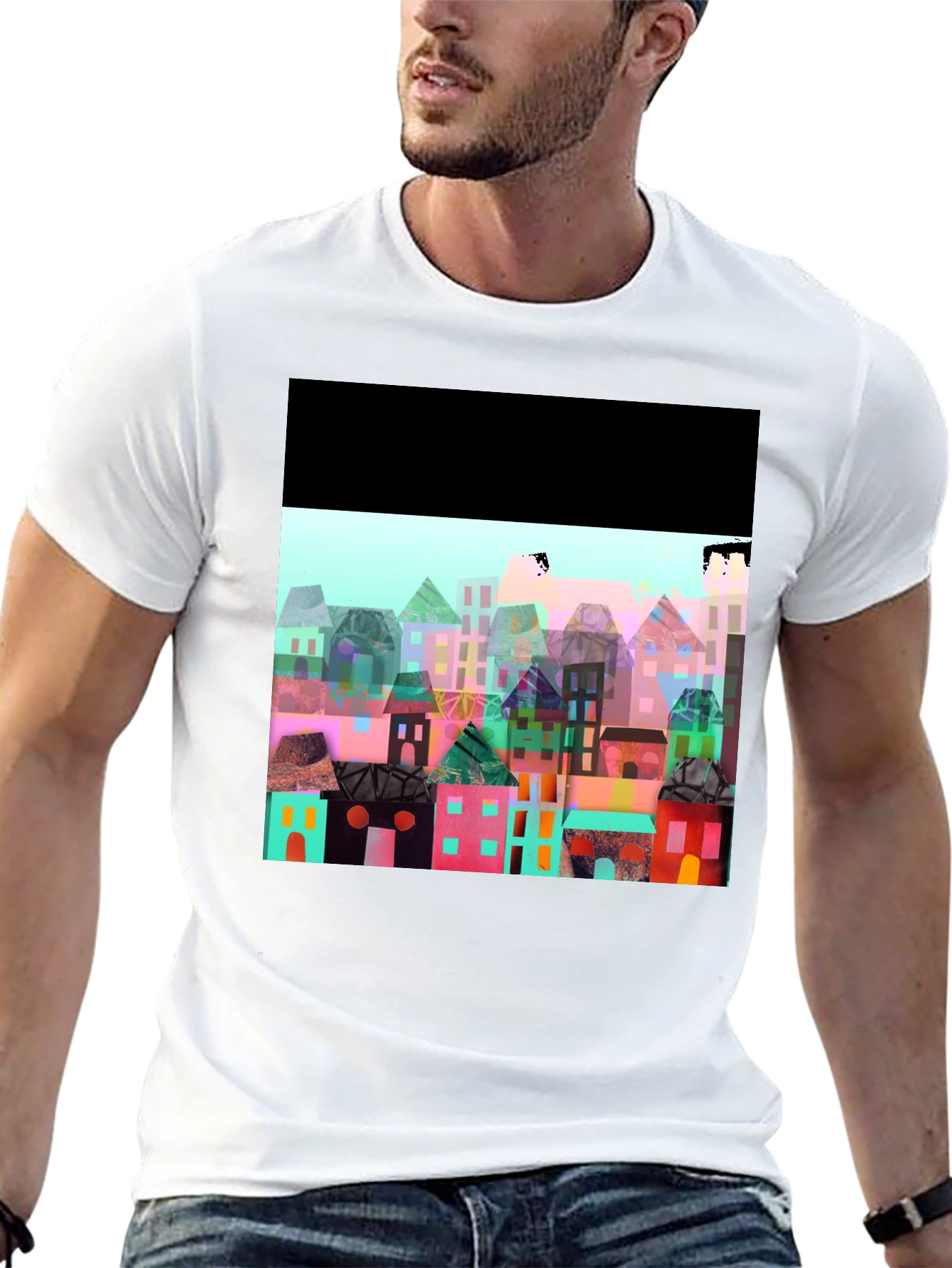 Abstract Town T-Shirt - Artistic Print