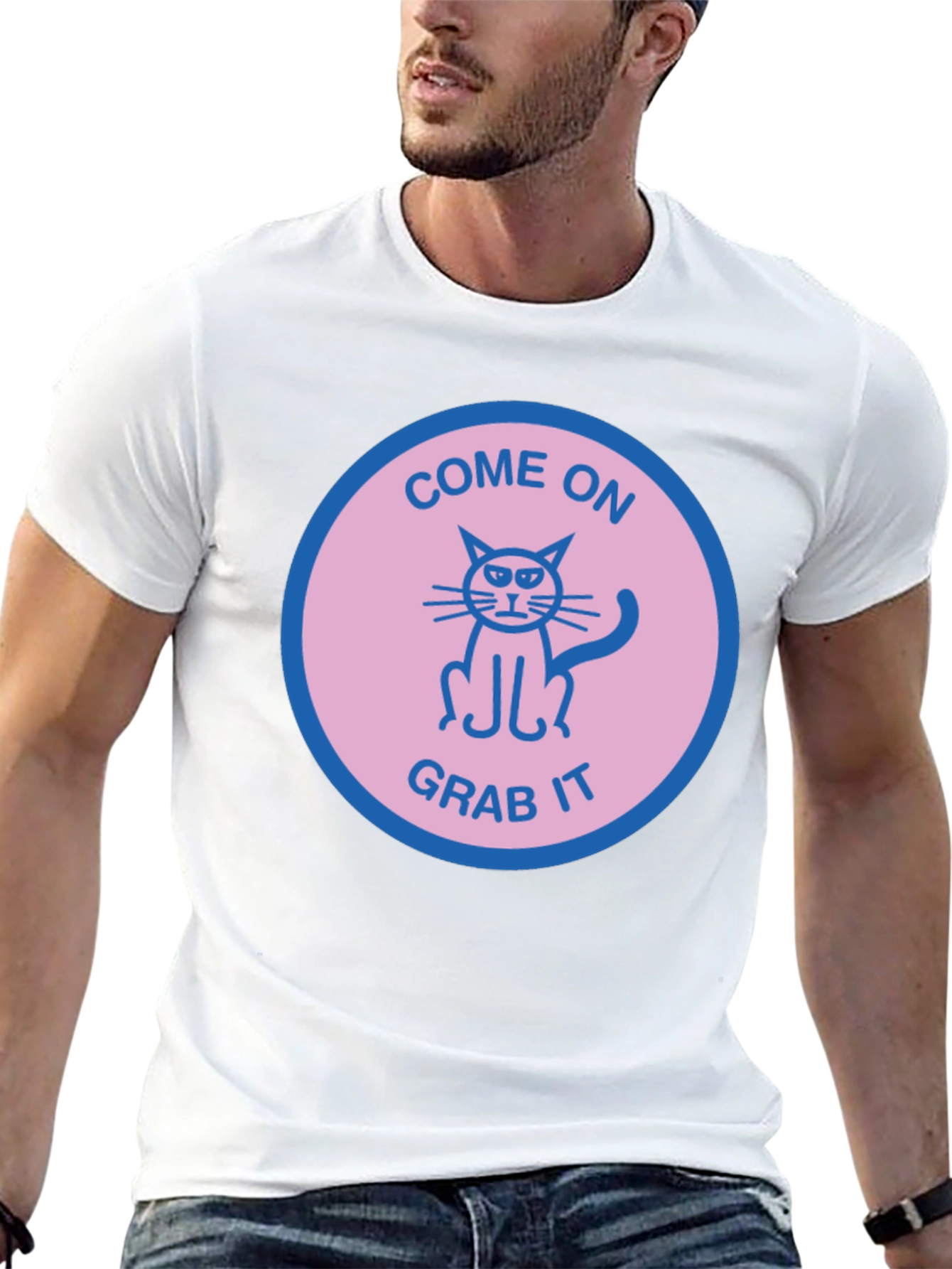 Come On Grab It Cat Graphic Tee