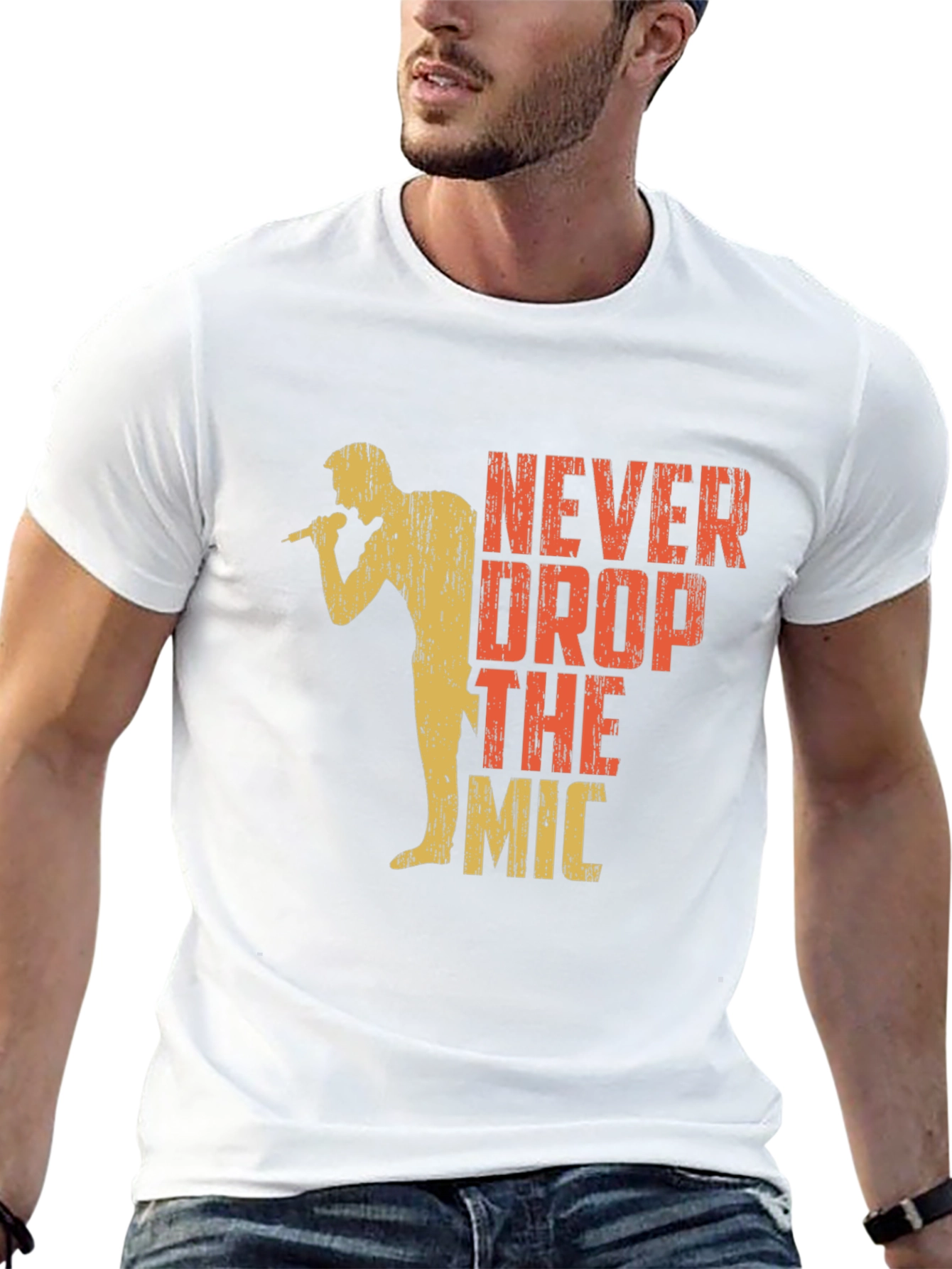 Never Drop The Mic Graphic Tee - Black