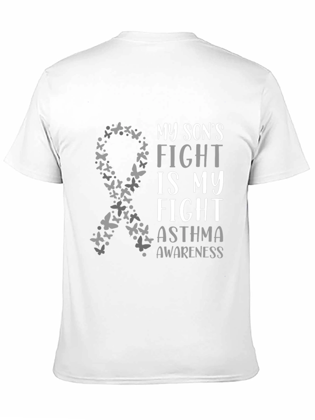 Asthma Awareness Butterfly Ribbon T-Shirt