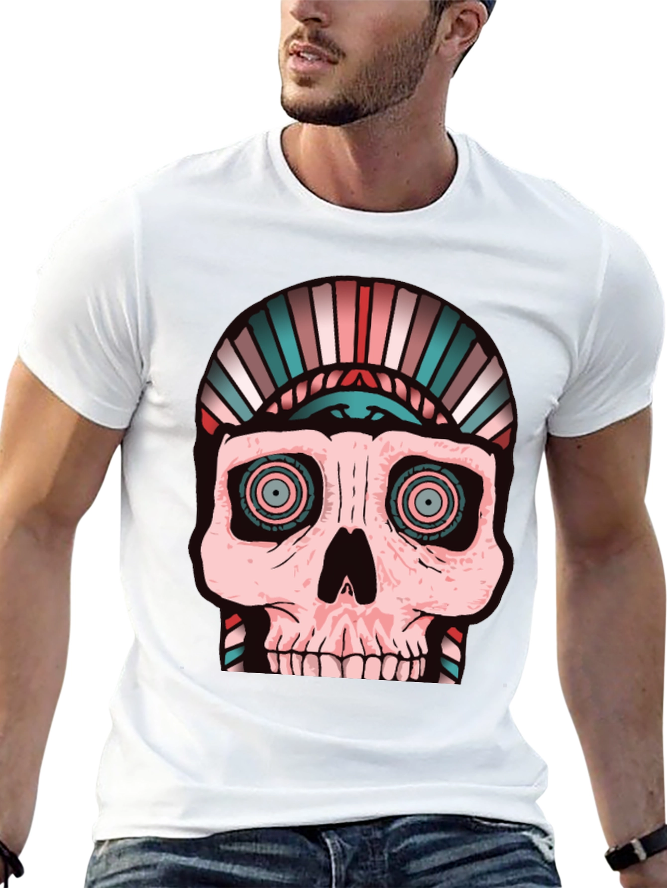 Skull Graphic Tee - Black