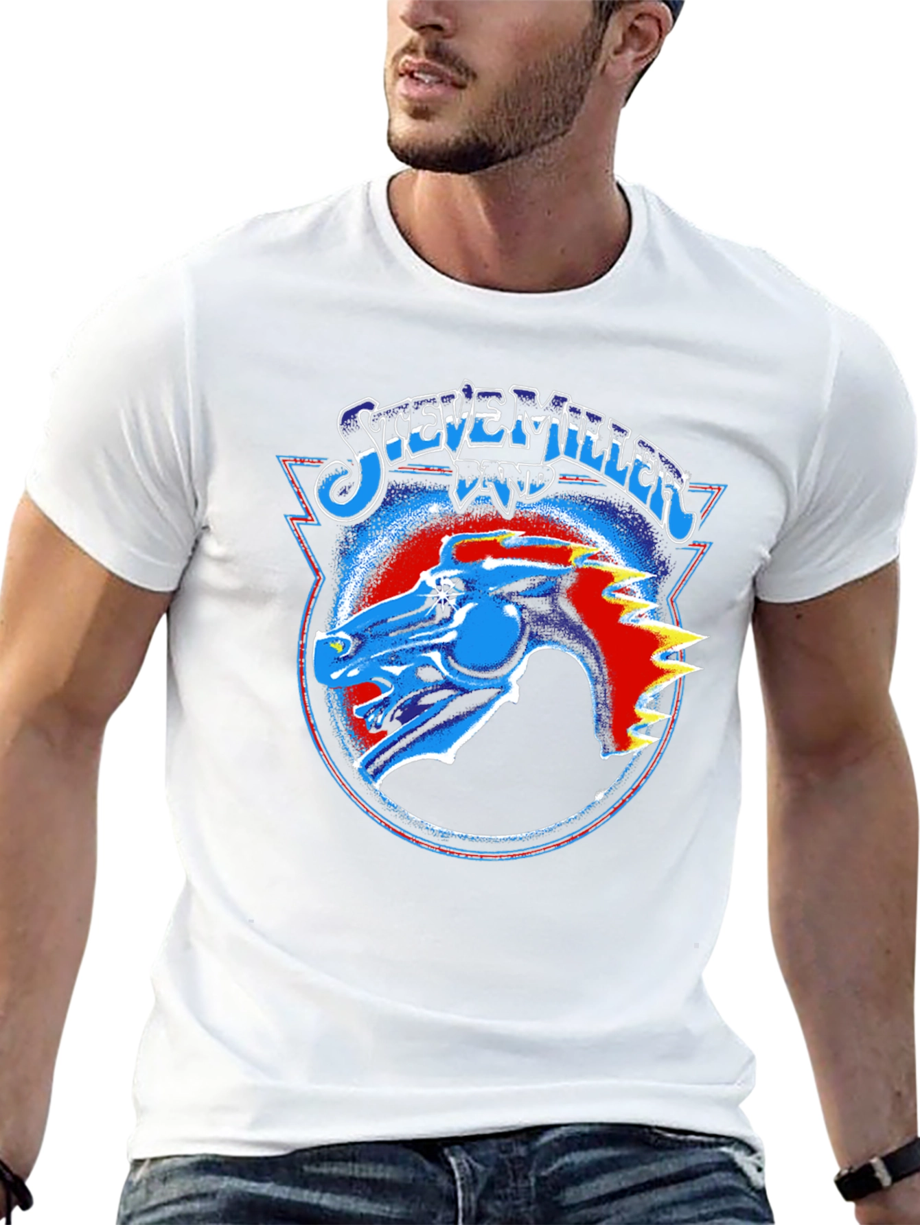 Steve Miller Band Graphic Print Mens T-Shirt