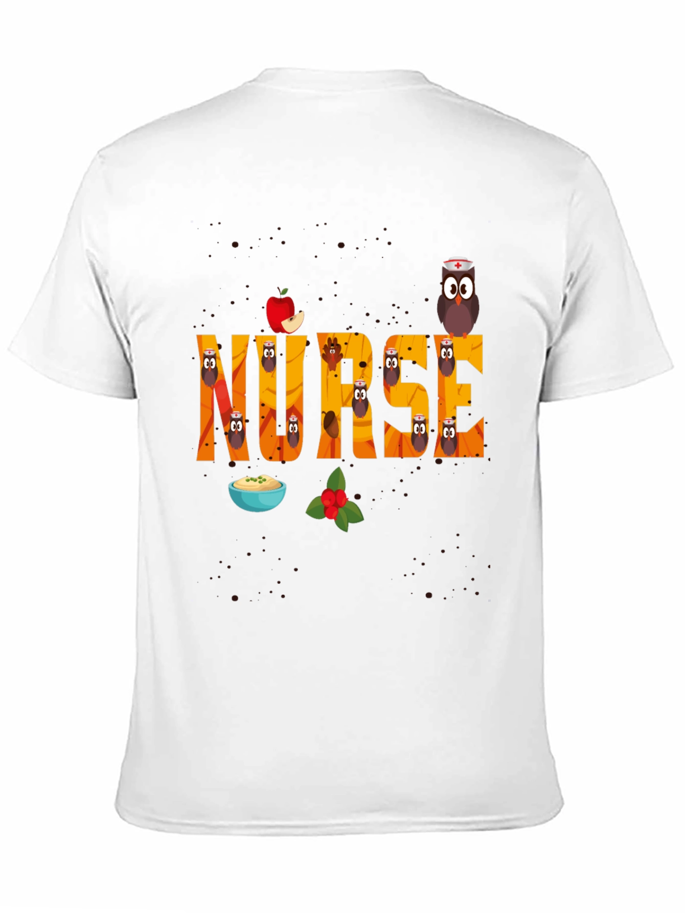 Nurse Thanksgiving Turkey Owls T-Shirt