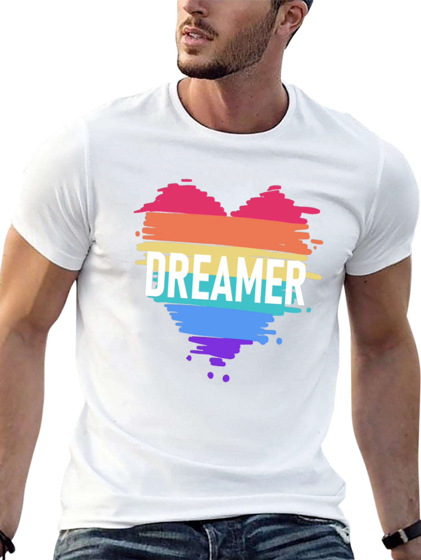 Dreamer Heart Pride T-Shirt - Black