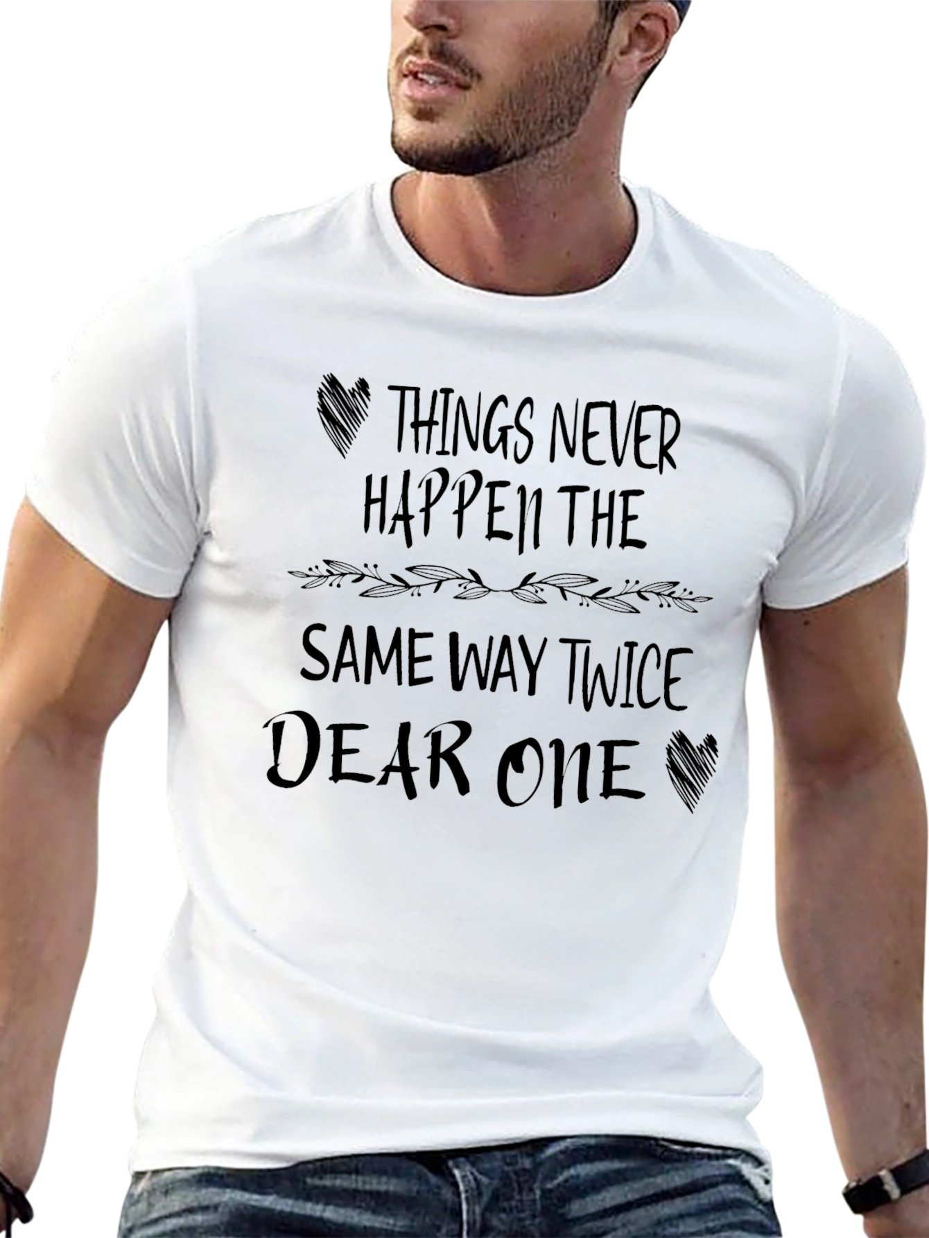 Things Never Happen Twice Black T-Shirt