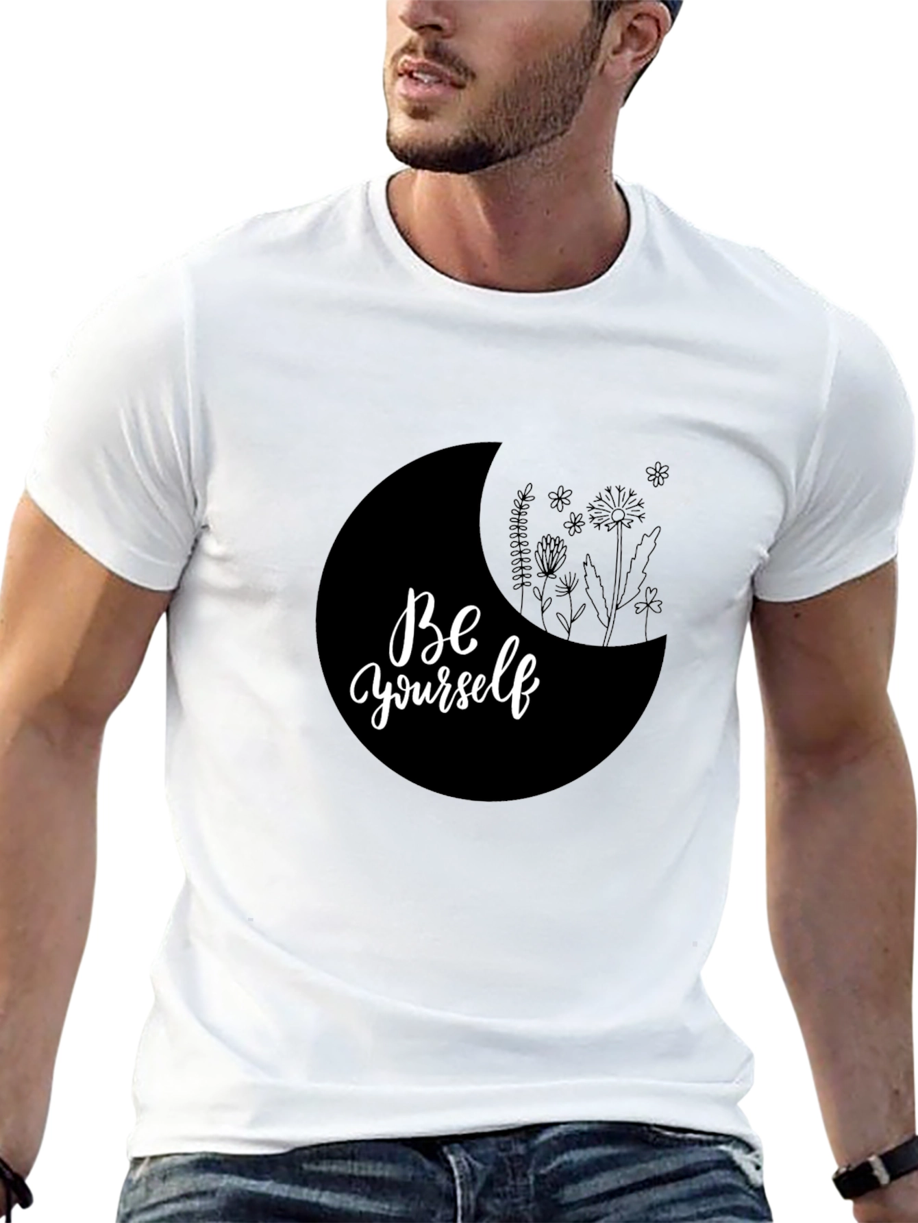 Be Yourself Graphic Tee - Black