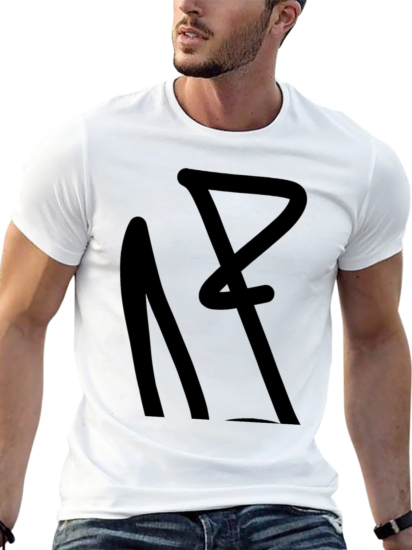 Abstract Graphic Black T-Shirt - Modern Style