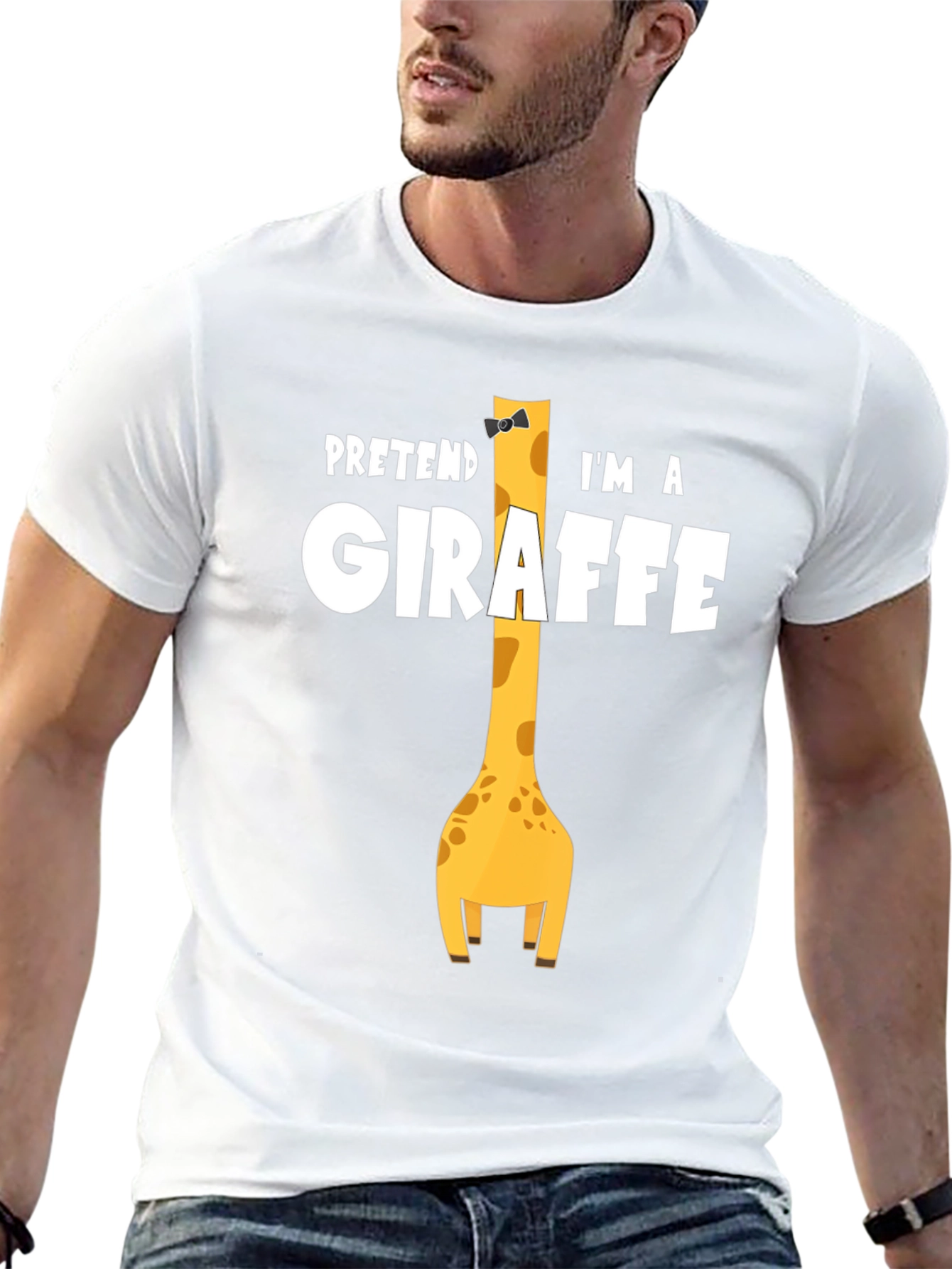 Pretend Im a Giraffe - Novelty Graphic T-Shirt