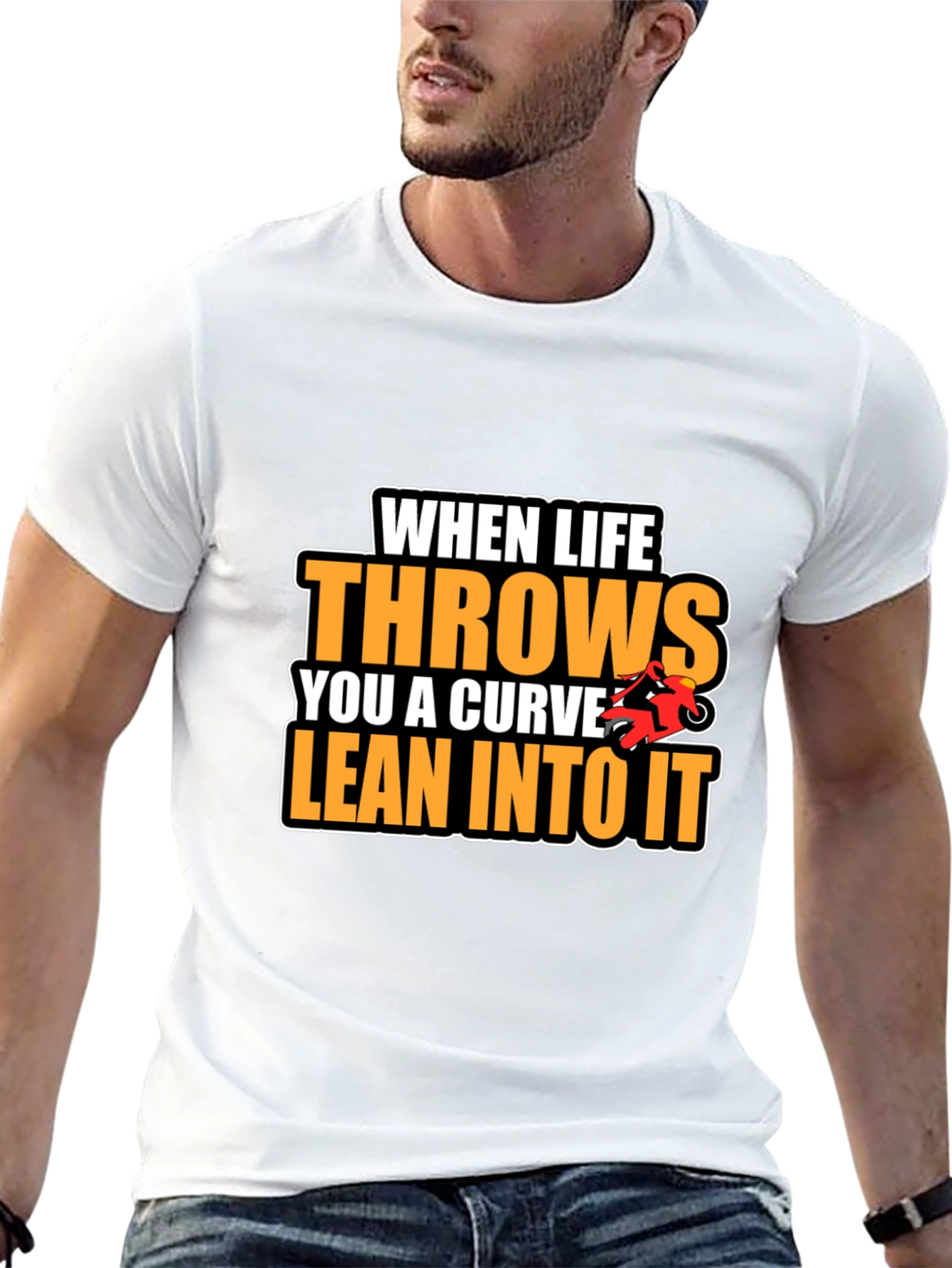 Motorcycle Curve T-Shirt - Lean Into It